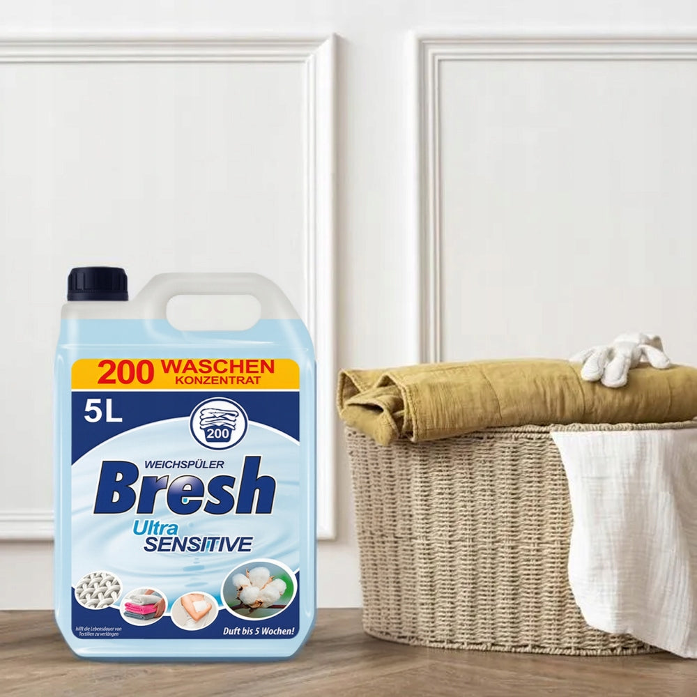 German Fabric Softener BRESH 5L 200 Rinses VERY EFFICIENT QUALITY Packaging status original