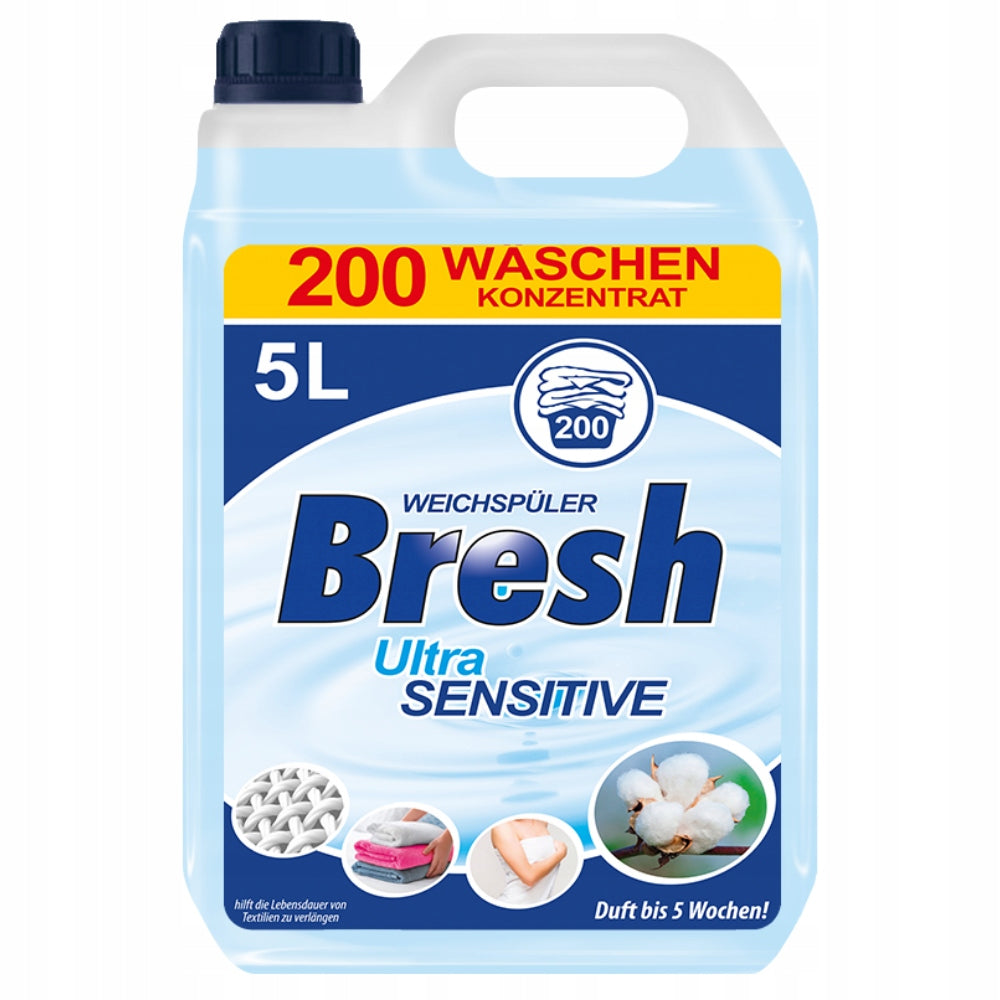 German Fabric Softener BRESH 5L 200 Rinses VERY EFFICIENT QUALITY