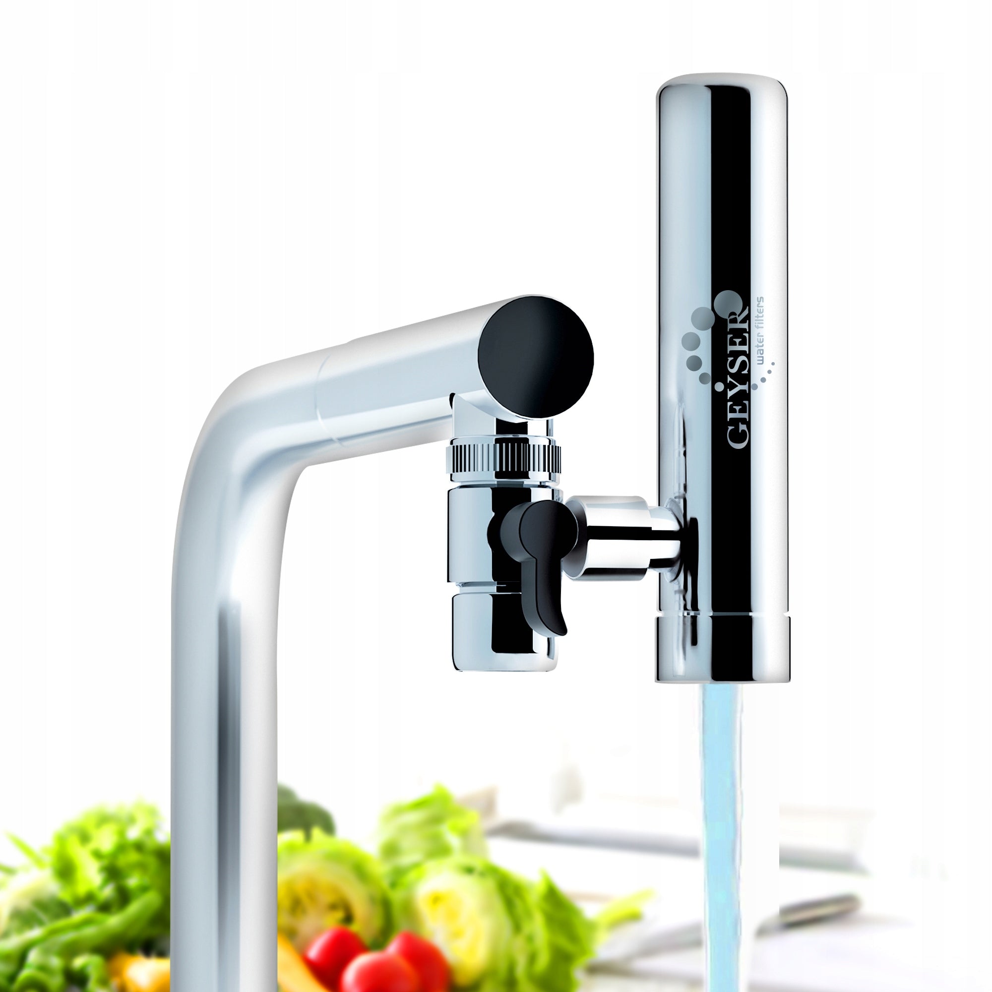 Geyser Euro Tap Mount Water Filter - Faucet Purifier 3000L