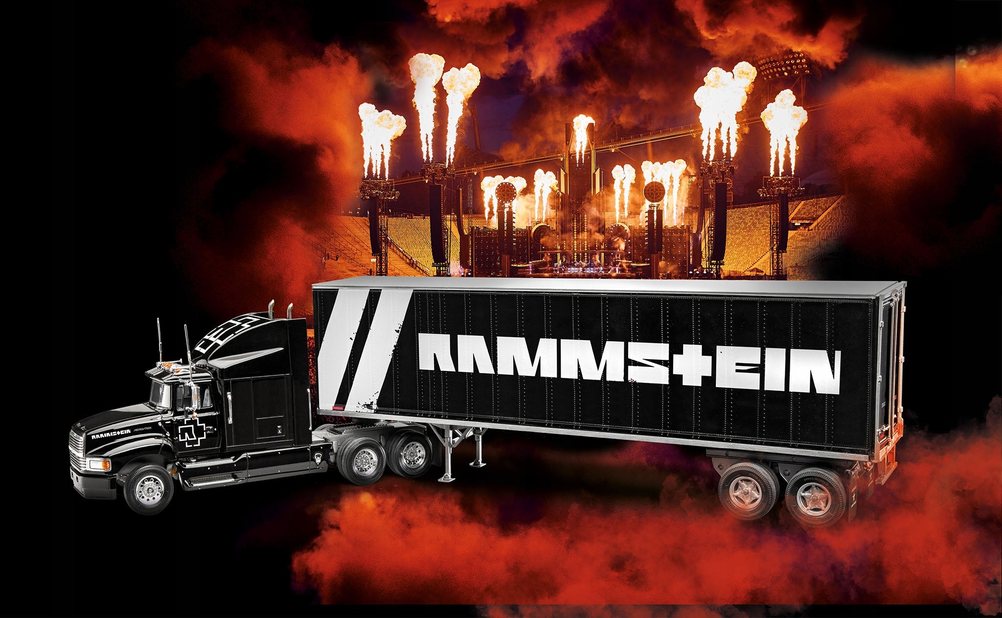 Konstruktorius Revell - Rammstein Tour Truck dovanų komplektas, 1/32, 07658