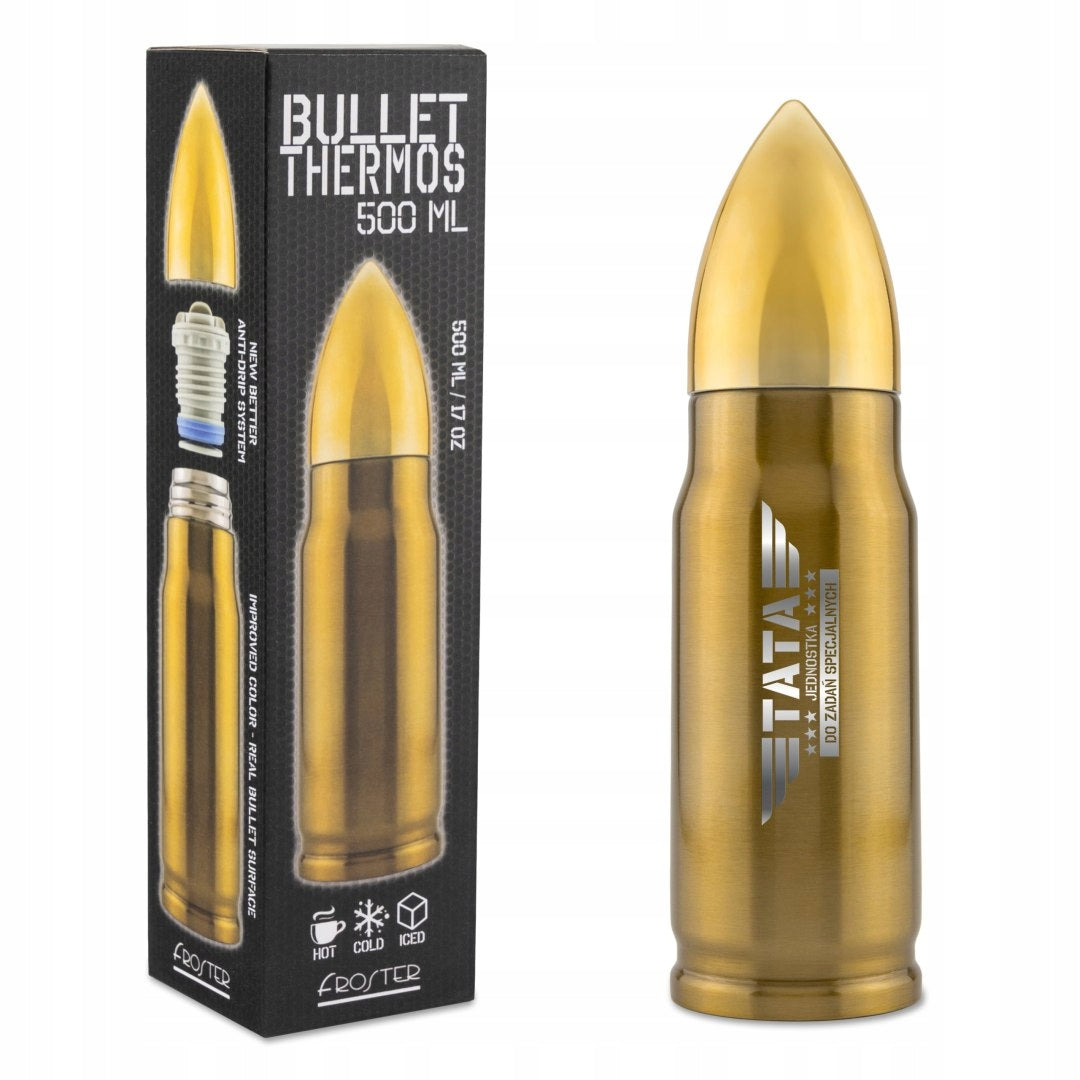 Gift for Dad, Father's Day Gift Dad, THERMOS BULLET 500 ml military