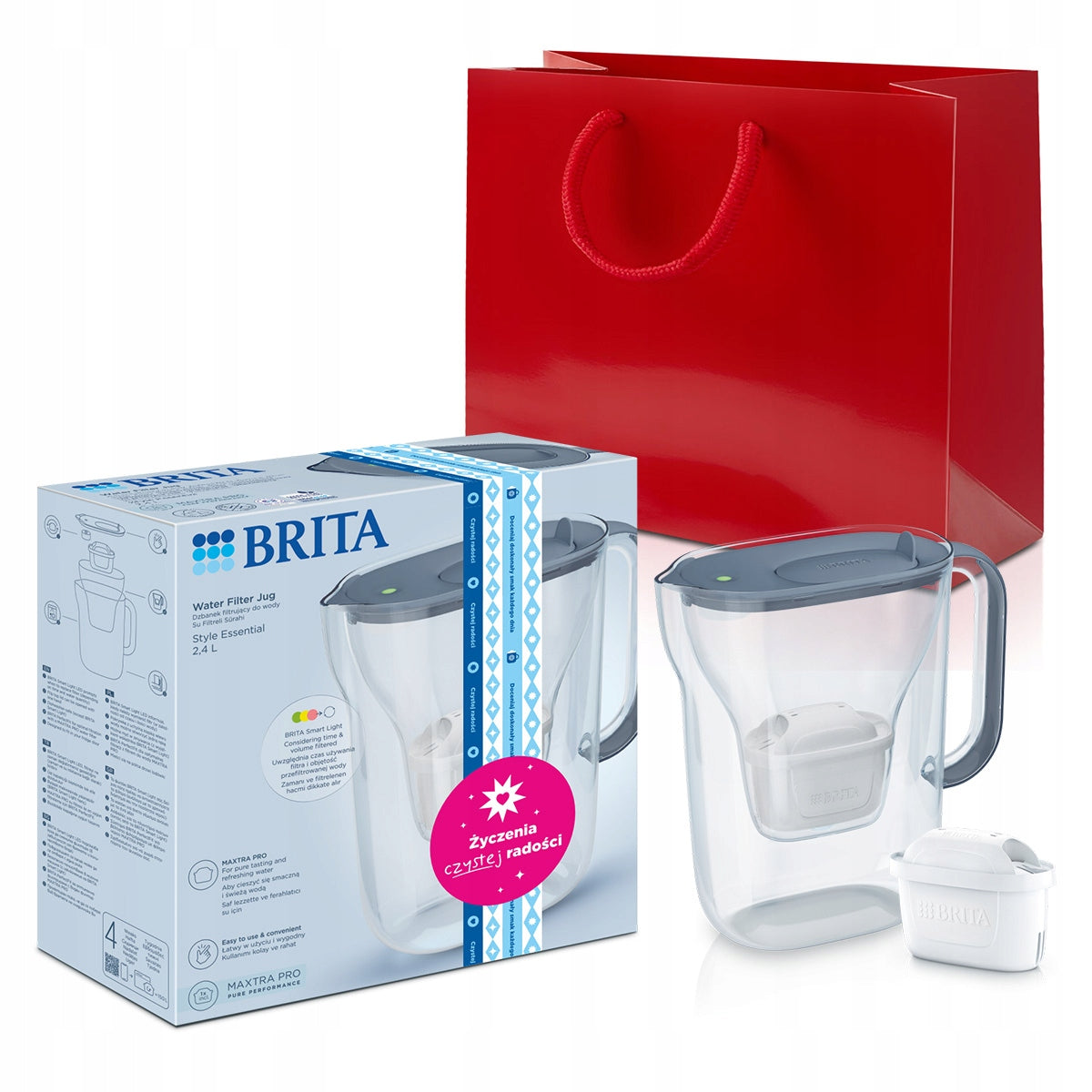 Gift idea BRITA Style Essential graphite jug with Maxtra cartridge