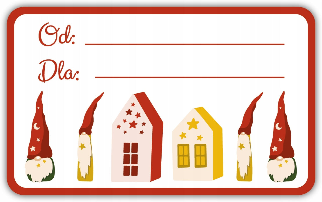 Gift labels - 90x55mm - 10pcs mix