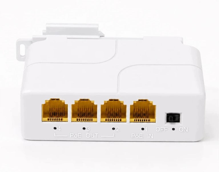 Gigabit 4-Port PoE Extender – IEEE 802.3af/at Repeater, Plug & Play