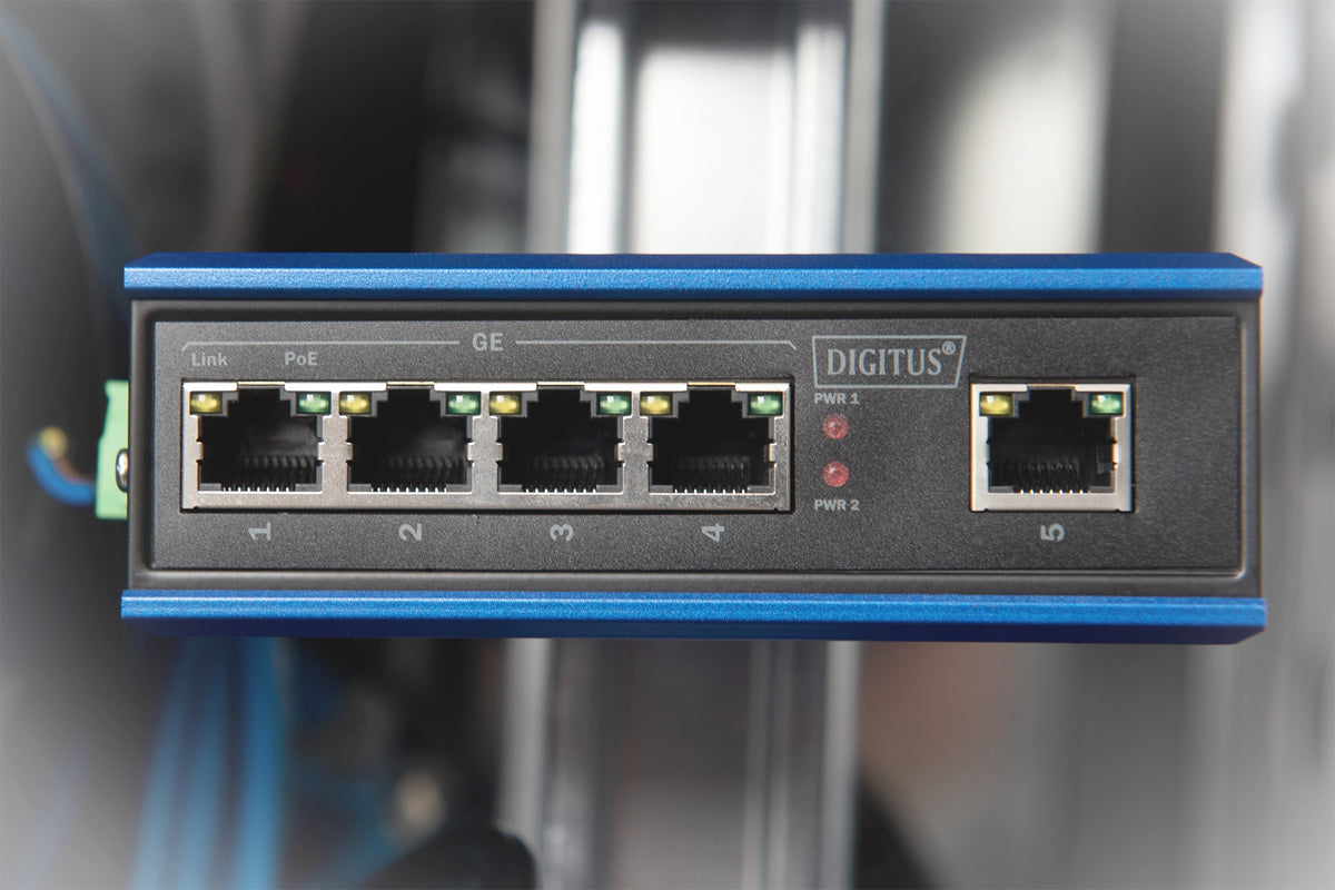 Gigabit PoE Network Switch 4 Ports 1 Uplink RJ45 Unmanaged Manufacturer Digitus