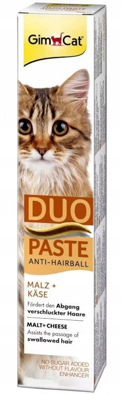 GimCat Duo Anti-Hairball Paste Malt+Cheese 50g