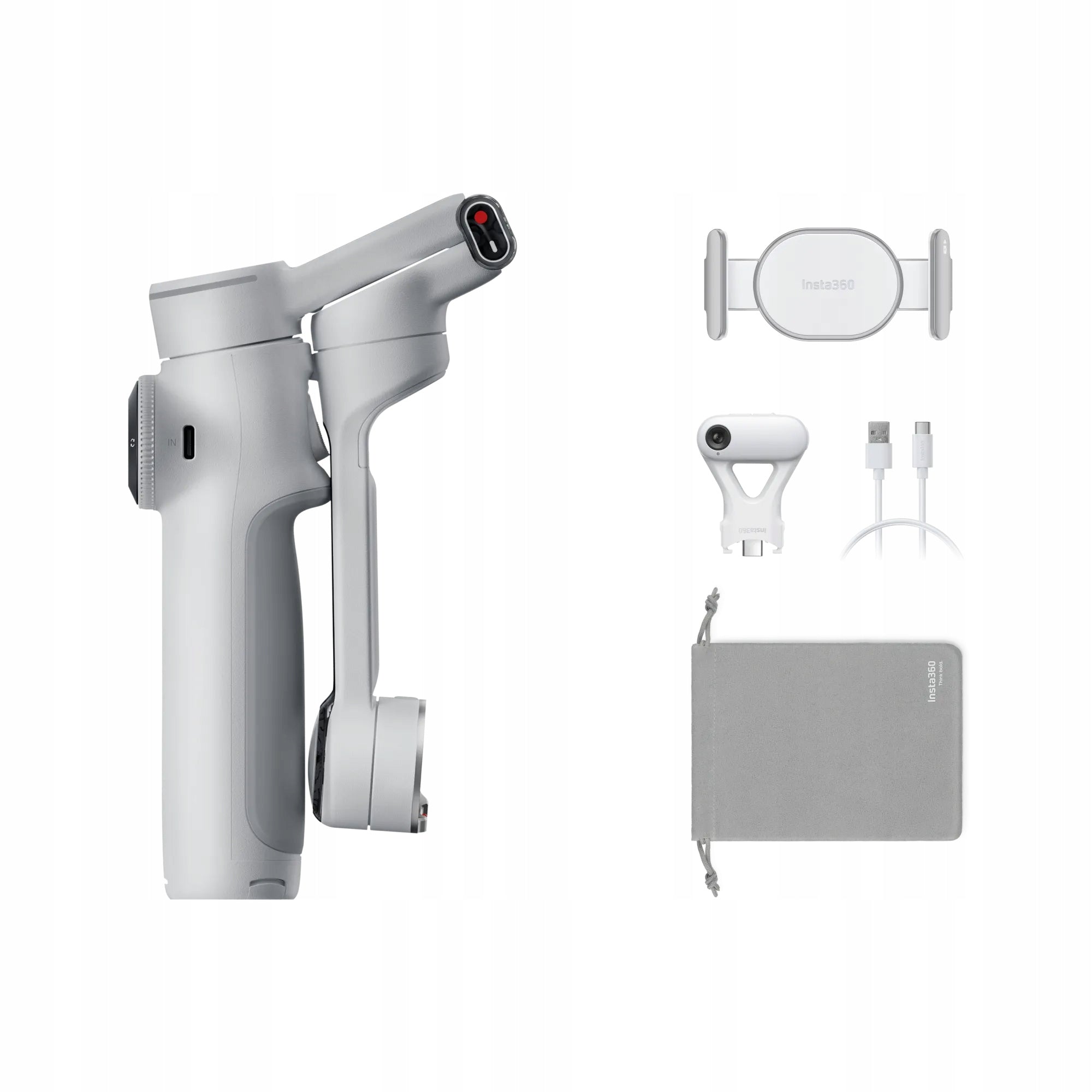 Gimbal Handheld Stabilizer Insta360 Flow 2 Pro AI Tracker Set Grey