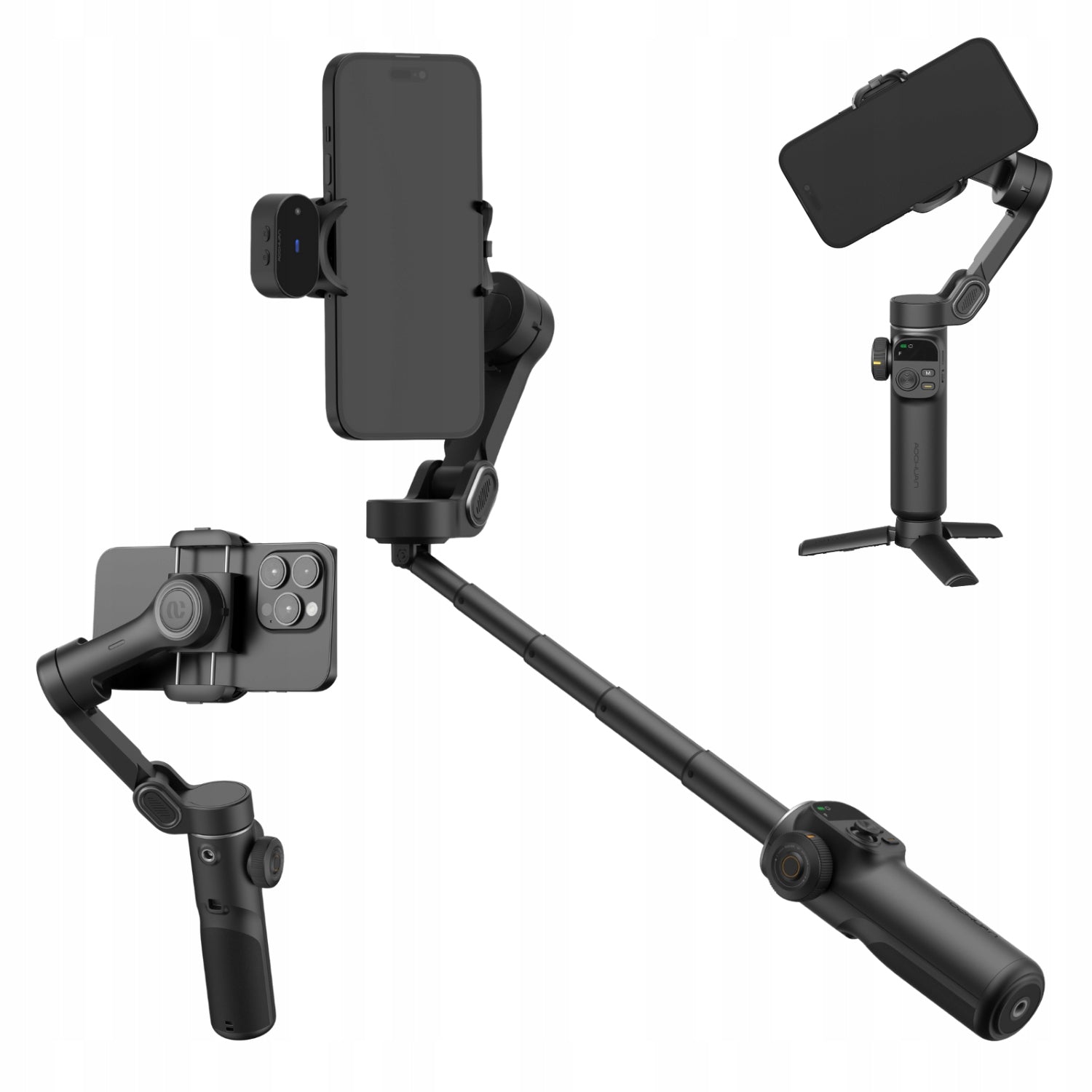 Gimbal manual stabilizer Aochuan X2 for smartphones black