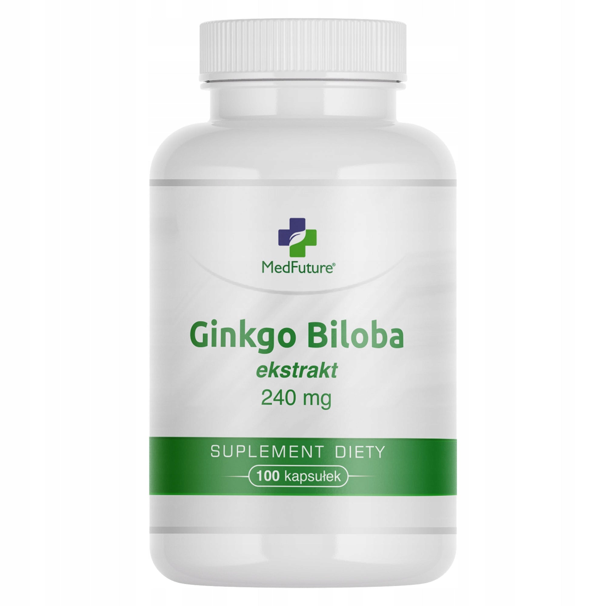 Ginkgo Biloba (Japanese Ginkgo) - extract 240 mg - 100 capsules vege Manufacturer code Ginkgo Biloba standaryzowany ekstrakt