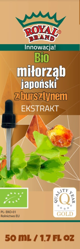 Ginkgo biloba extract with organic amber