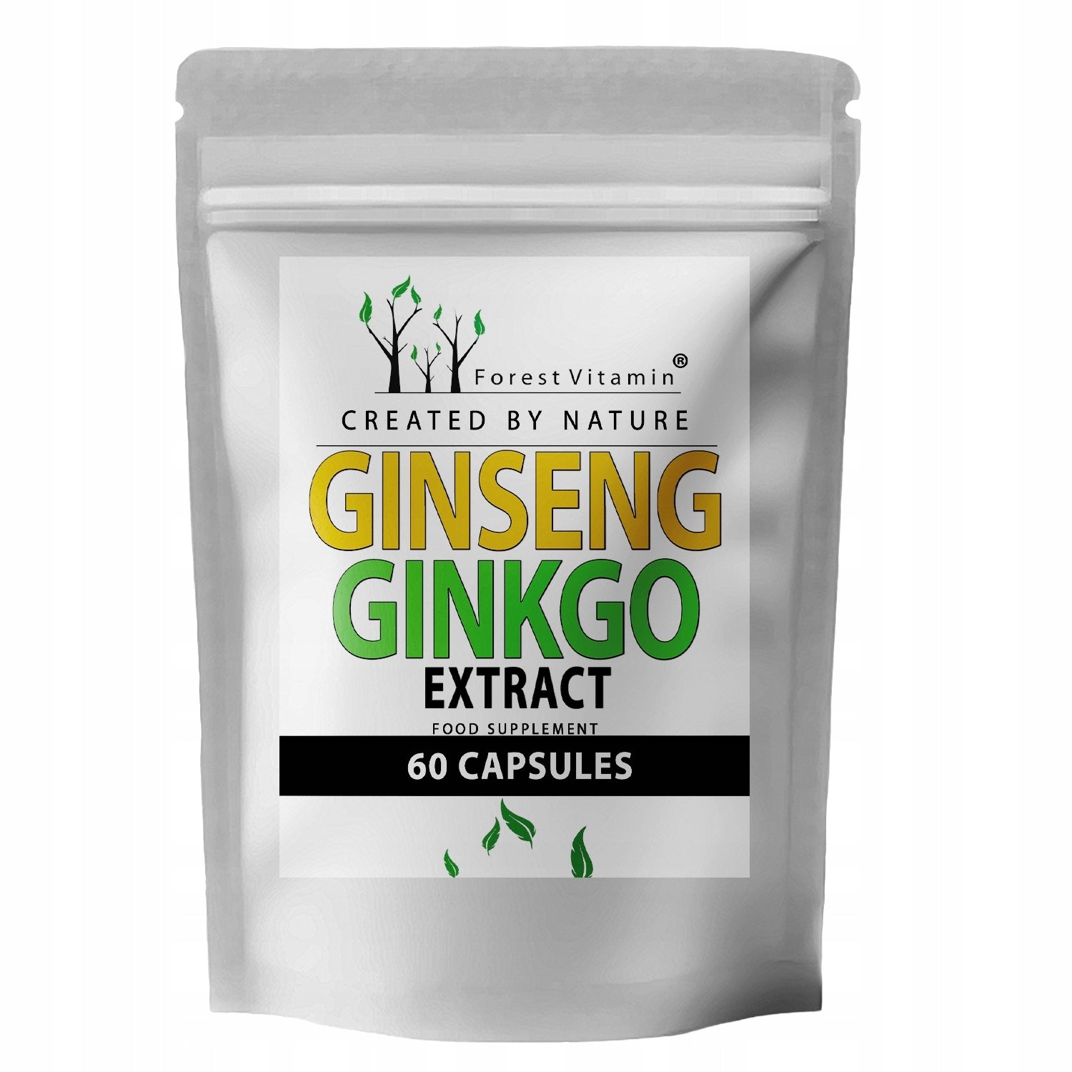 Ginseng + Ginkgo 60caps Ginkgo Biloba GINSENG FOCUS MEMORY CONCENTRATION Expiration date at least six months from the date of purchase