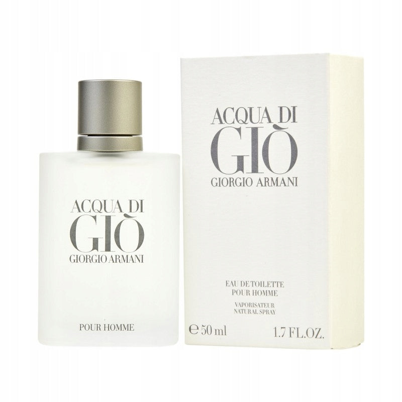 Giorgio Armani Acqua Di Gio 50 ml eau de toilette with the inscription Pour Homme Packaging status original