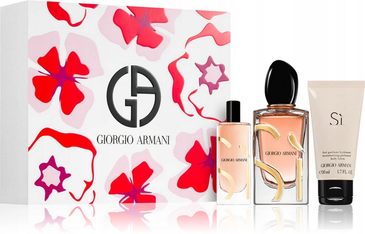 Giorgio Armani Si Intense EDP 100ml + EDP 15ml + lotion 50ml Set Packaging status original