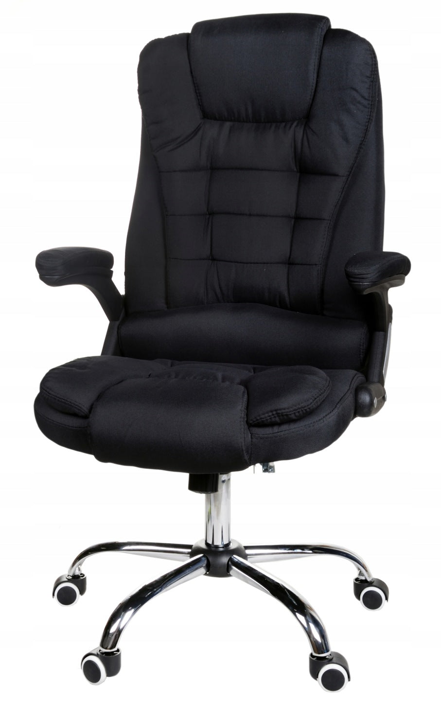 Giosedio black fabric armchair with adjustable backrest and height