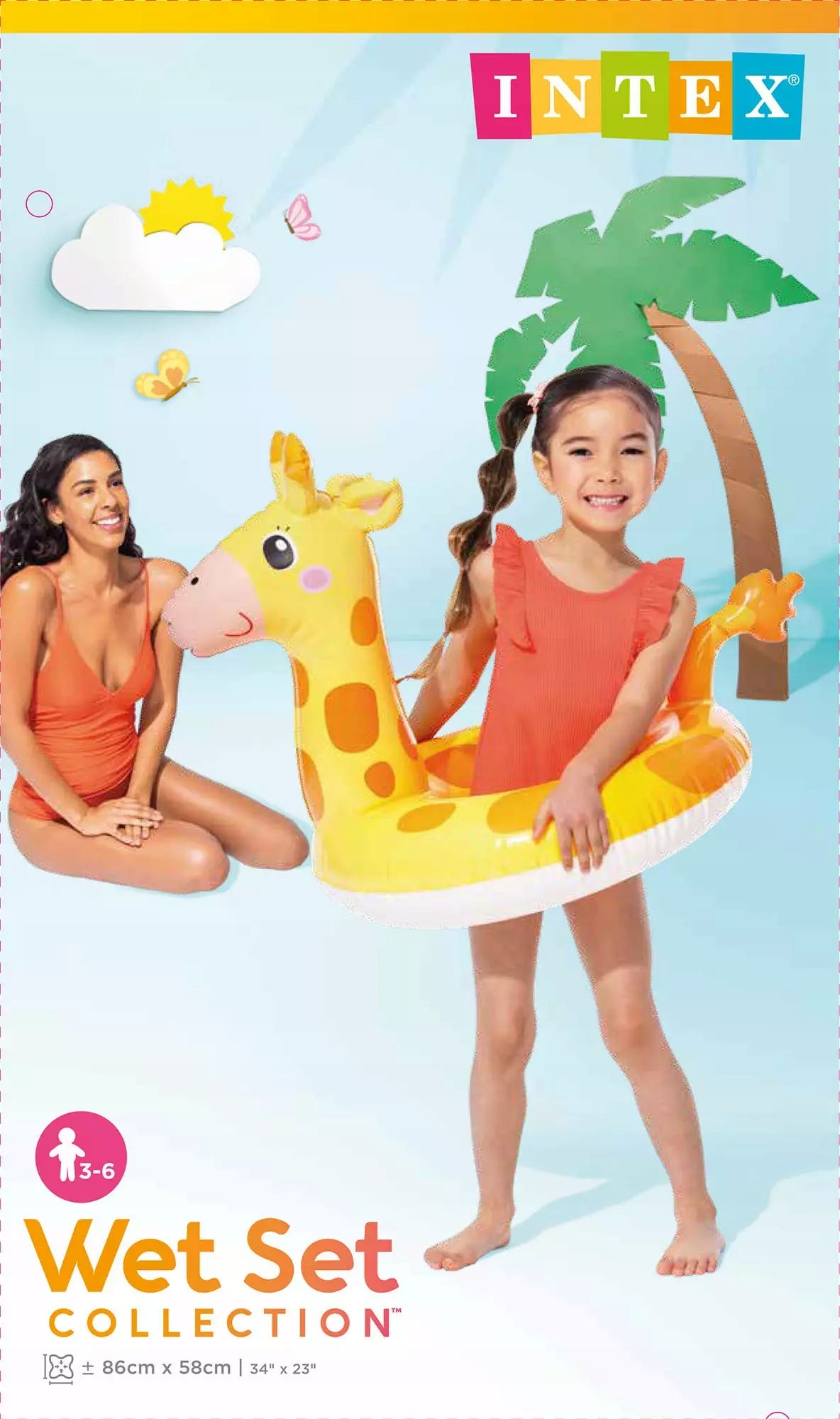 Giraffe swimming wheel Intex 59221 Packaging status original