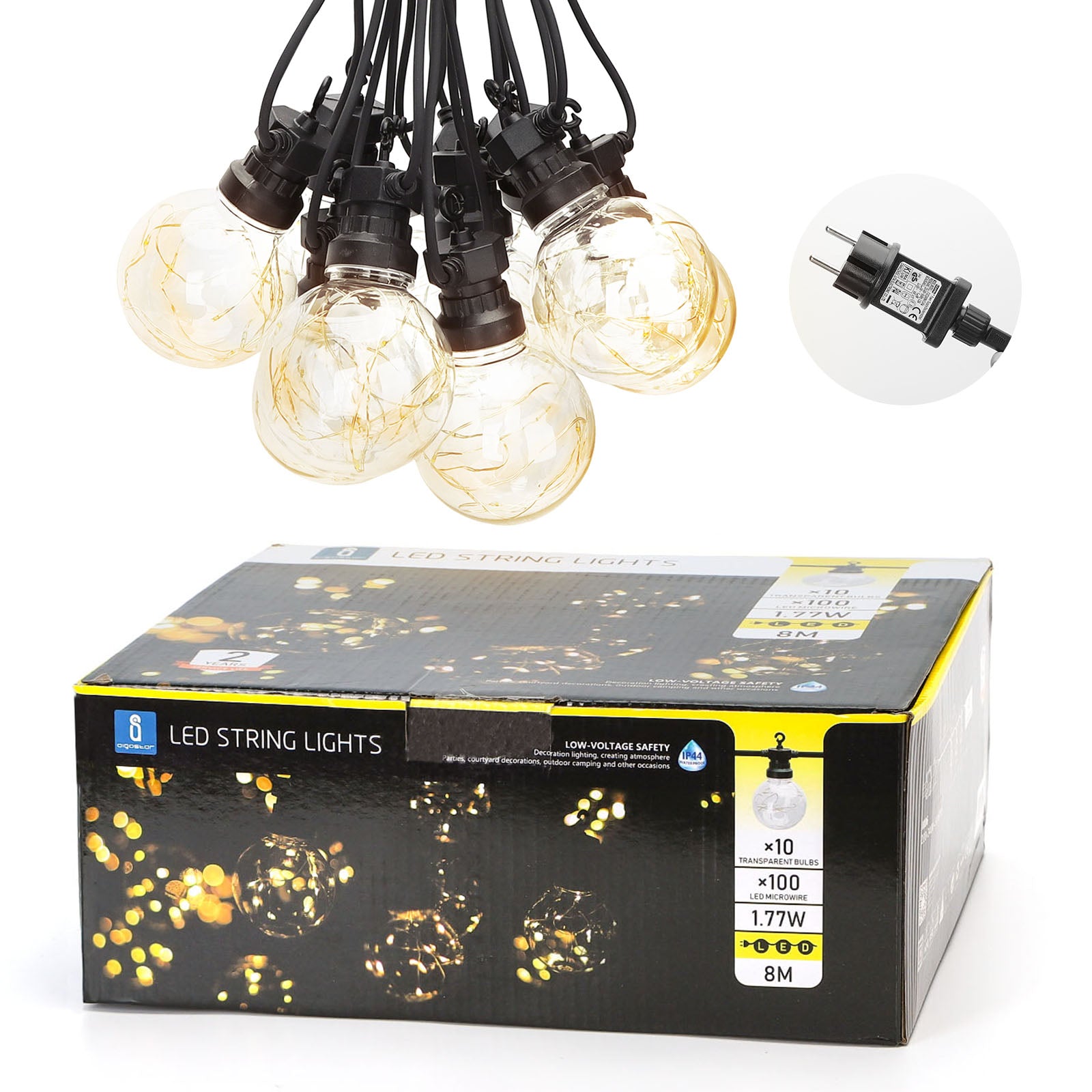 Outdoor 10LED Niedervolt-LED, 2W, 80lm, 8m, IP44 warmweiß 2700K, 208905 