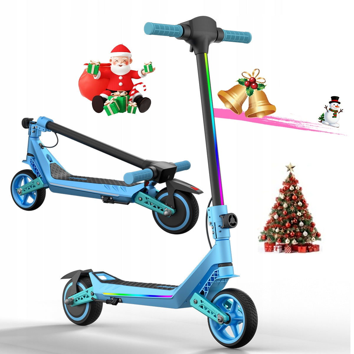 Girls Electric Scooter for Kids YIQIFA U8 130W 16km/h Folding Packaging status original