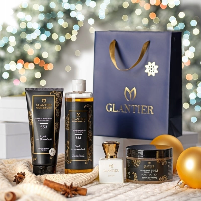 Glantier Set of 553 Exclusive Perfume Premium Peeling Oil Lotion Bag
