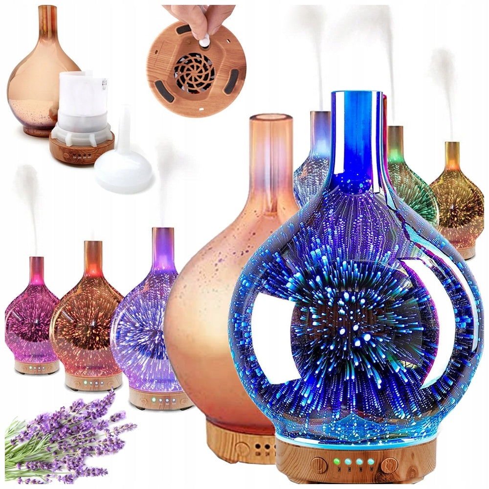 Glass Air Humidifier, 3D Fragrance Diffuser, 1pc