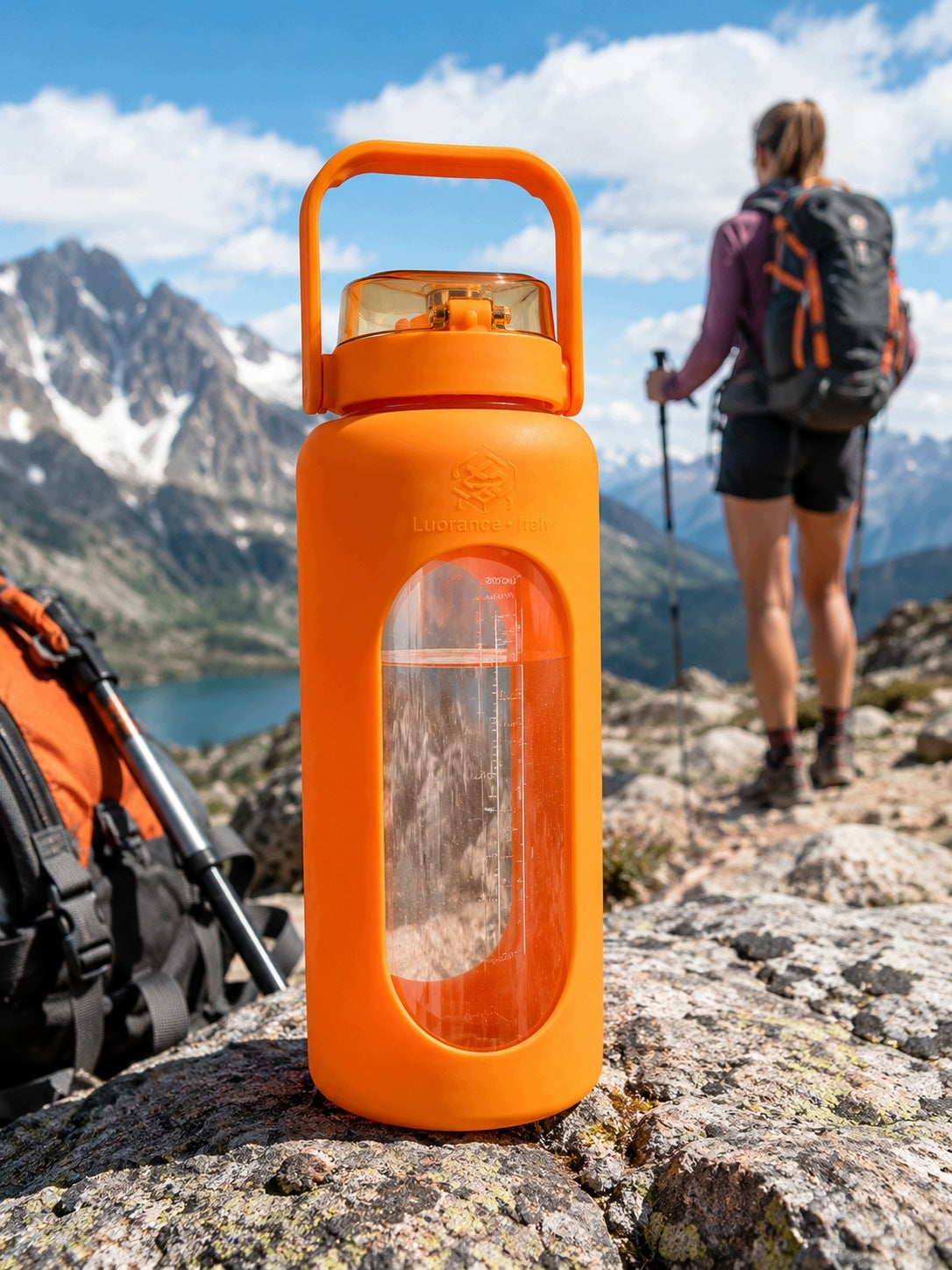 Glass Bottle Water Bottle 1,8L Workout Gym Fitness Phone Holder Manufacturer code OFO/7