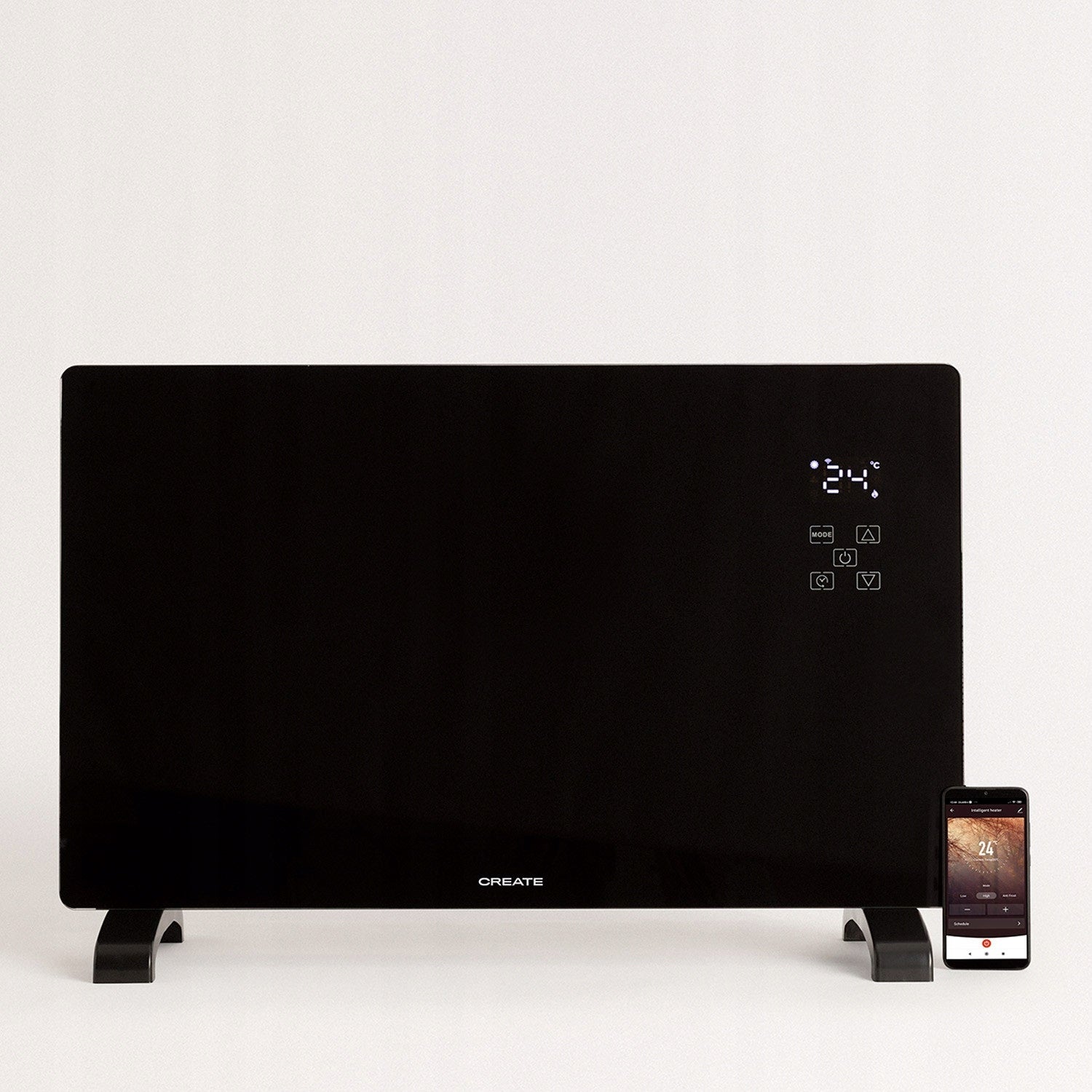Glass Electric Convector Heater + WIFI Brand Create