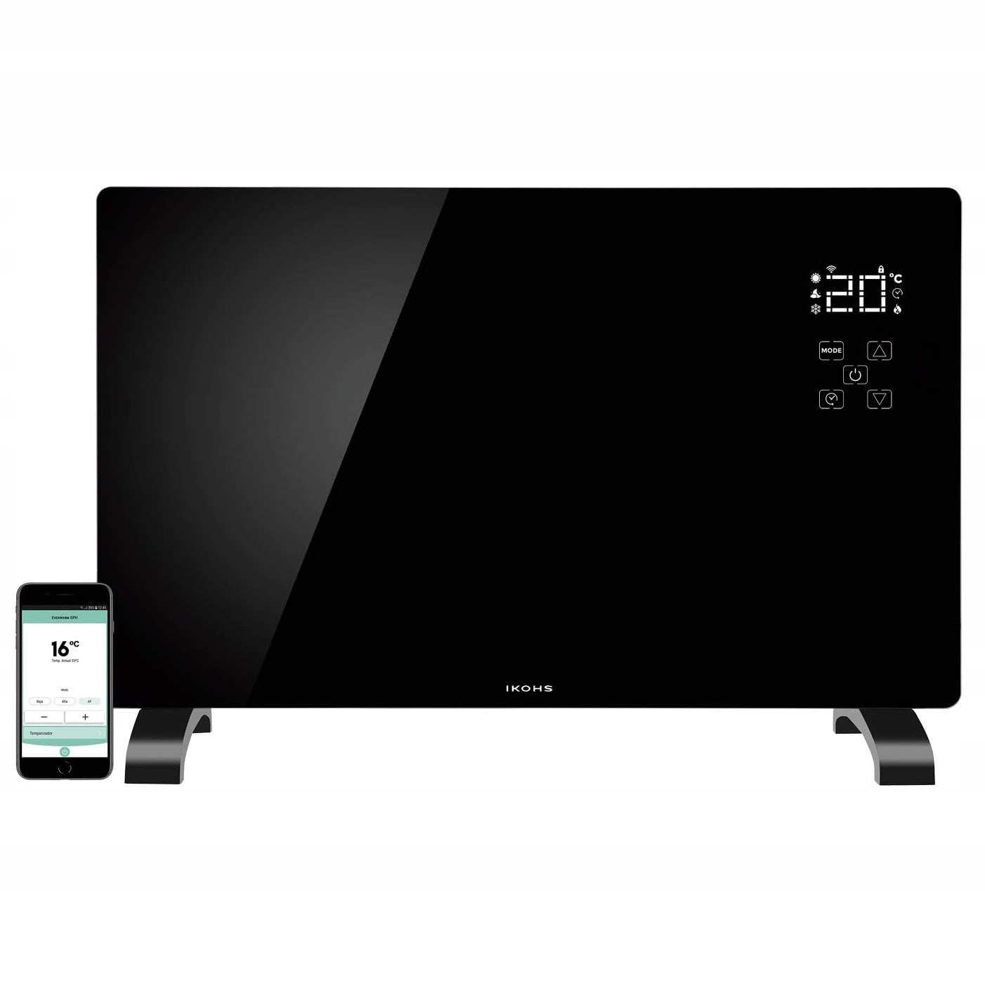 Glass Electric Convector Heater + WIFI