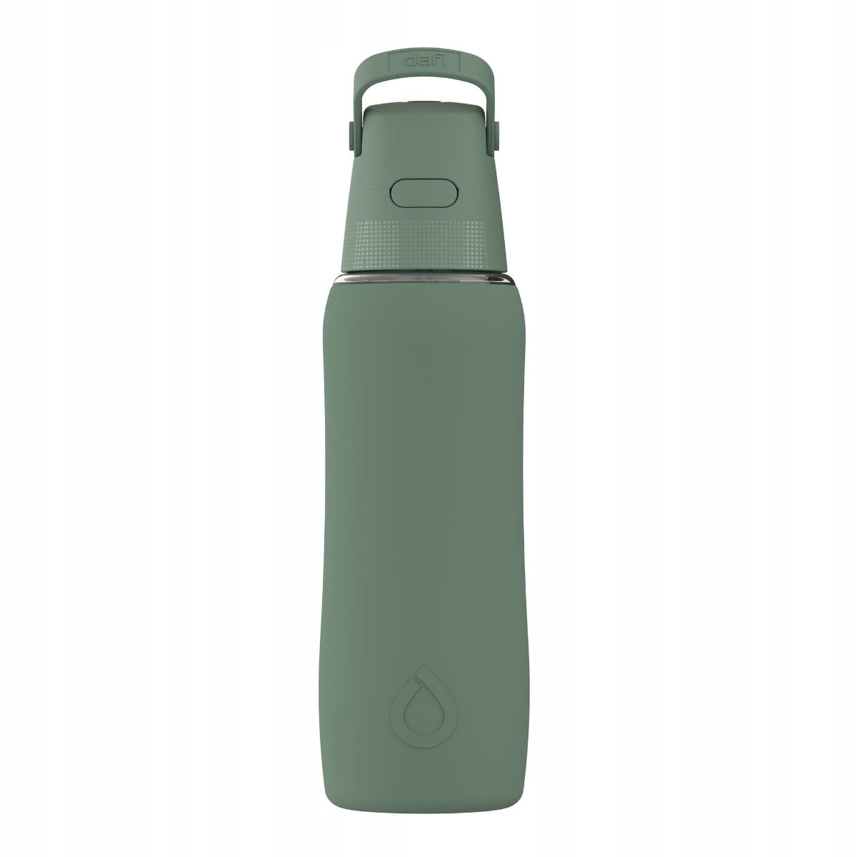 Glass Filter Bottle Dafi GLASS SiliconeFit 0,6 Sage with Filter