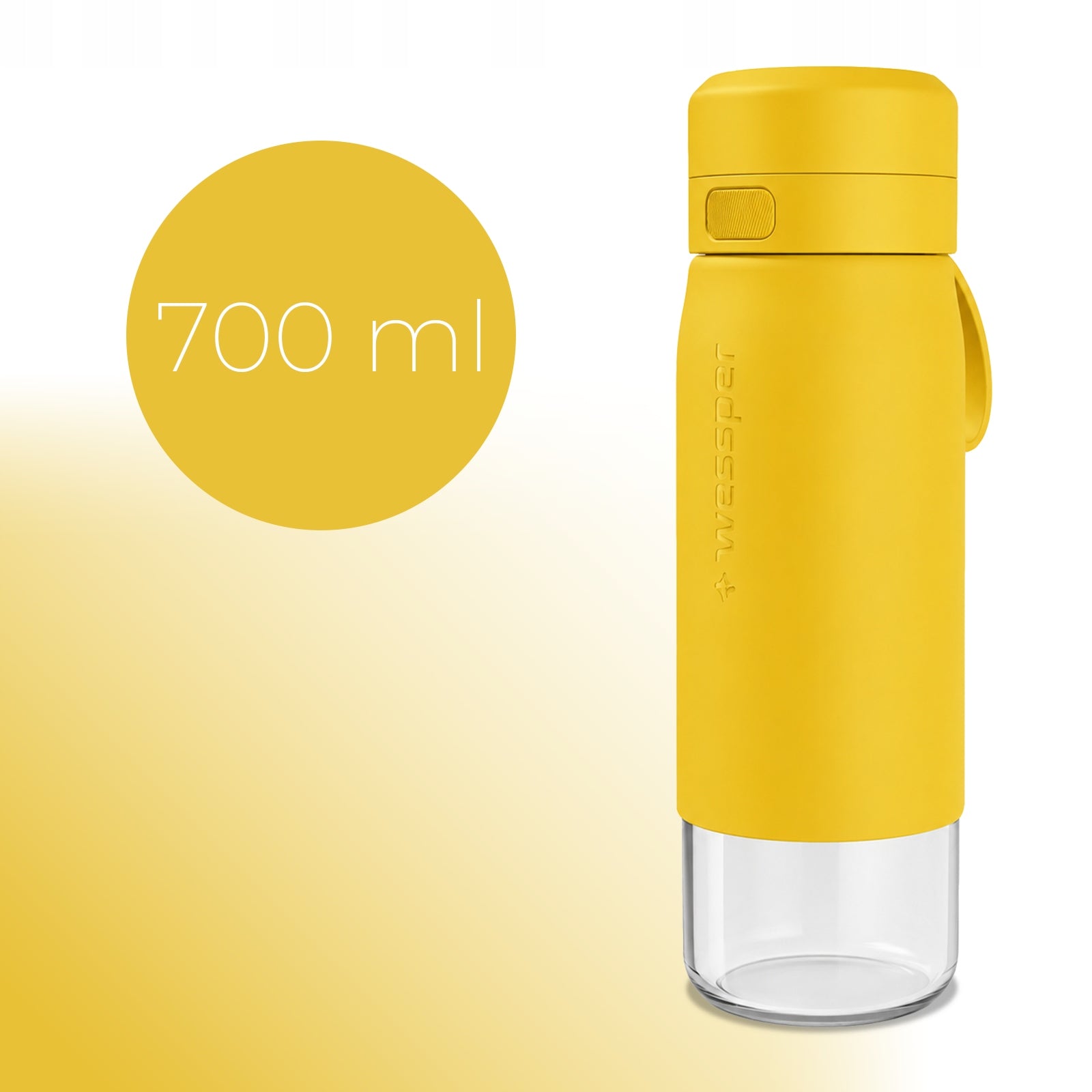 Glass Filter Bottle Wessper B2 Glass 700 ml Yellow set with filter Manufacturer code WES270-700-YL