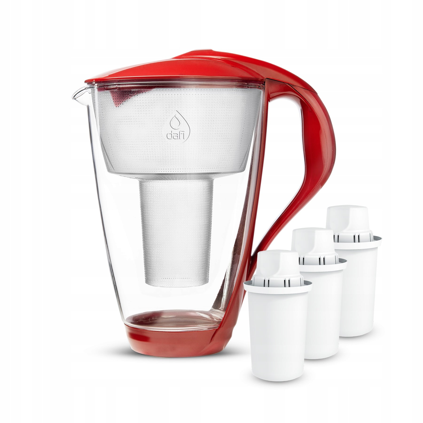 Glass Filter Jug Dafi CRYSTAL LED 2l Poppy + 3 Classic Filters
