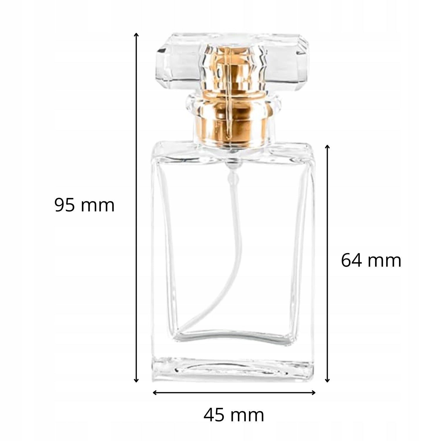 Glass Flacon For Perfume Bottle with Screw-Down Atomizer Andres Gold 30ml Packaging status original