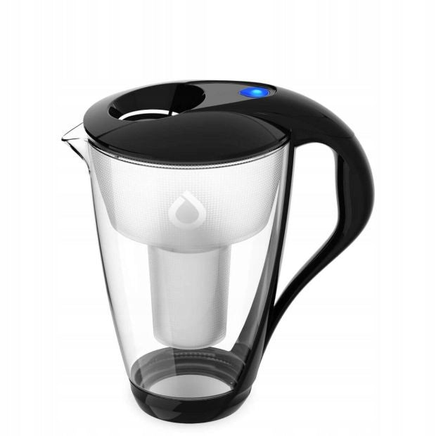 Glass Jug Dafi CRYSTAL Black Classic with Beige Solid Bottle 0,5 Manufacturer code E.FO.DAFI.SZKLANY.LED.CZARNY.SOLID.0.5.CAP.P