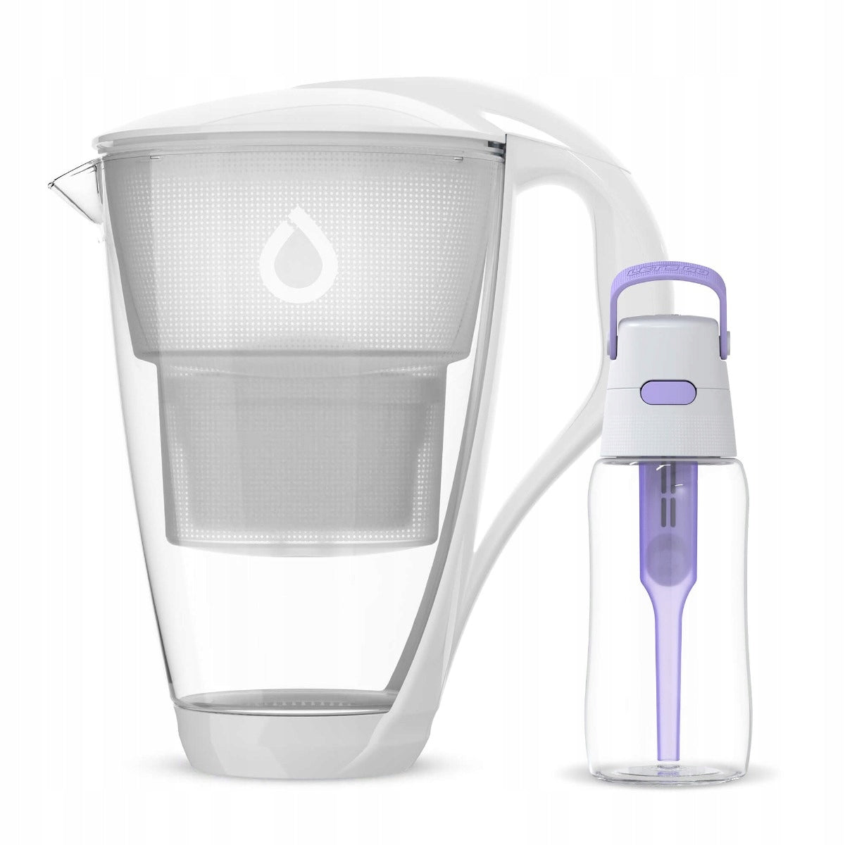 Glass Jug Dafi CRYSTAL White Unimax with Purple Bottle Solid 0,5