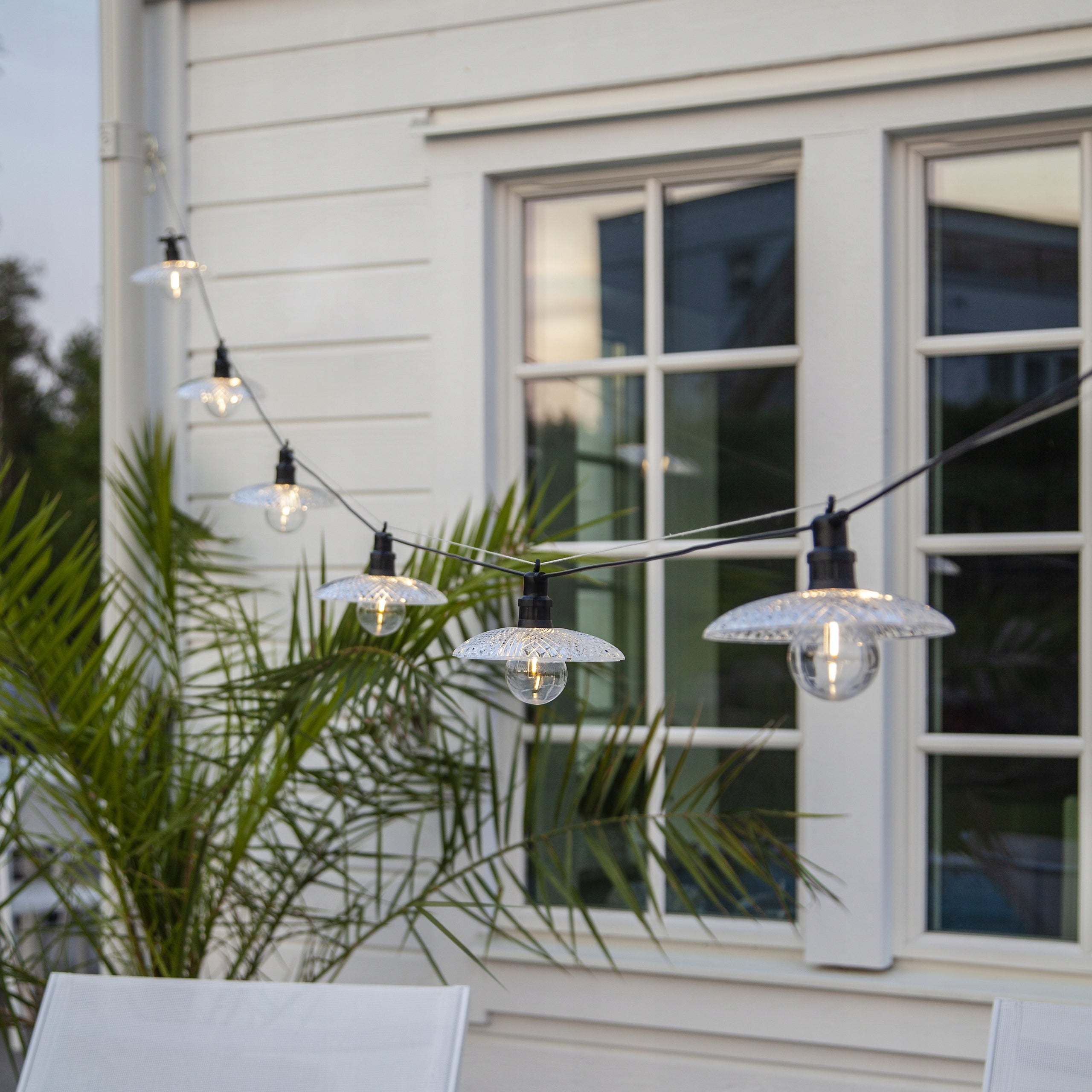 Glass LED Garden Garland Stylish Decoration Globe diameter 14 cm