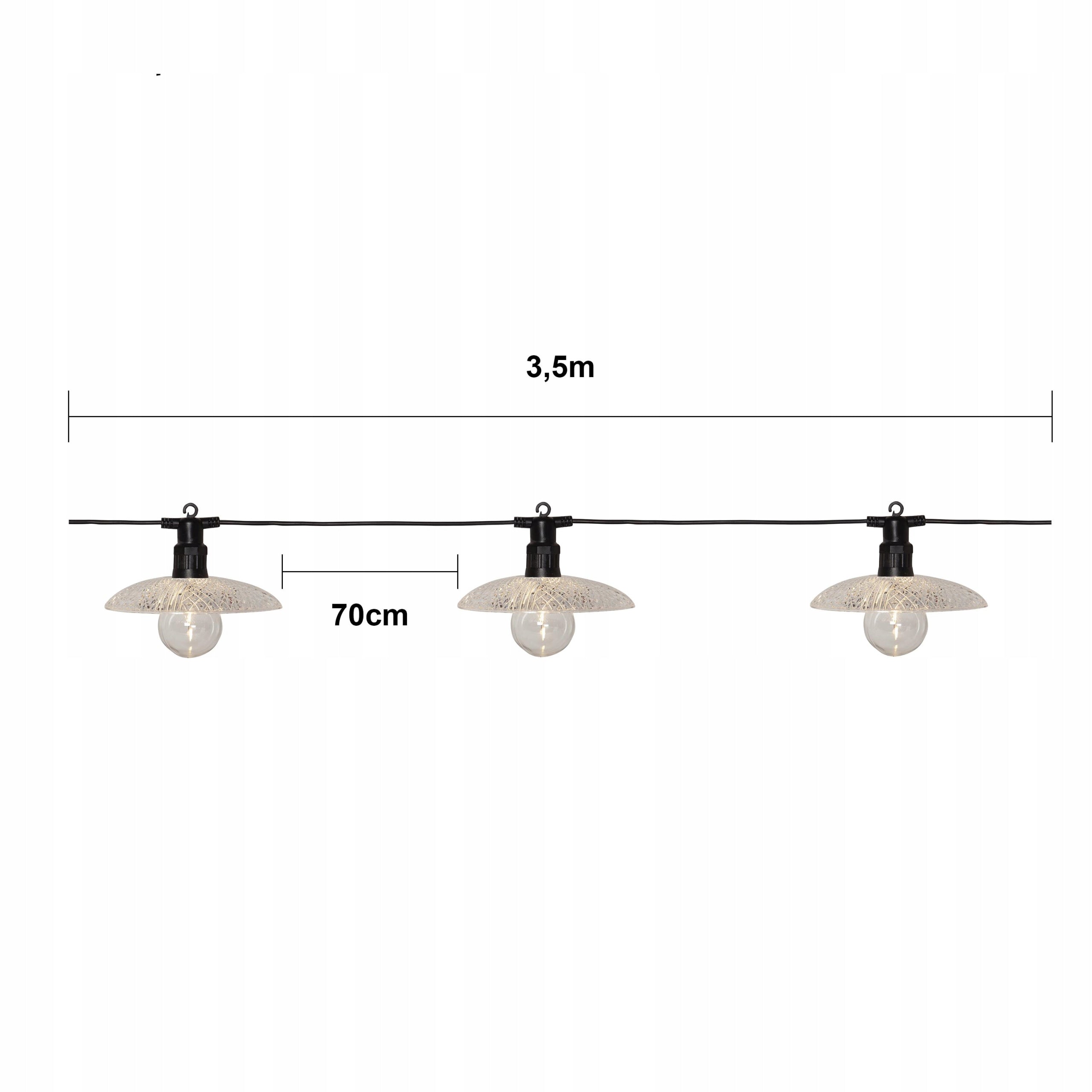 Glass LED Garden Garland Stylish Decoration Number of light points up to 10