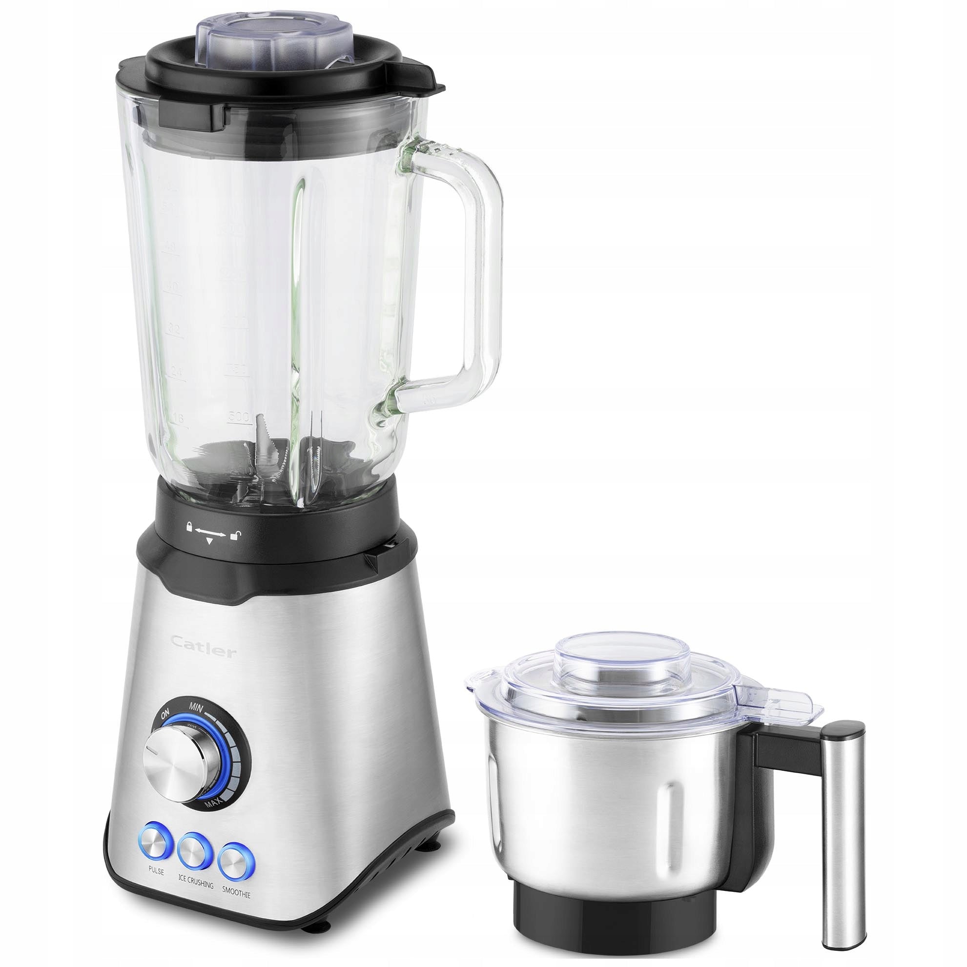 Glass Stainless Steel Chalice Blender Catler TB820 Poj 1.5L+1.2L 1000W