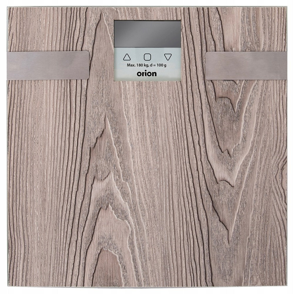 Glass bathroom scale 30x30 cm, 180 kg, 100 g, BMI and tissue measurement Additional features non-slip base measuring muscle mass fat level measurement water level measurement user recognition overload indicator low battery indicator measurement memory