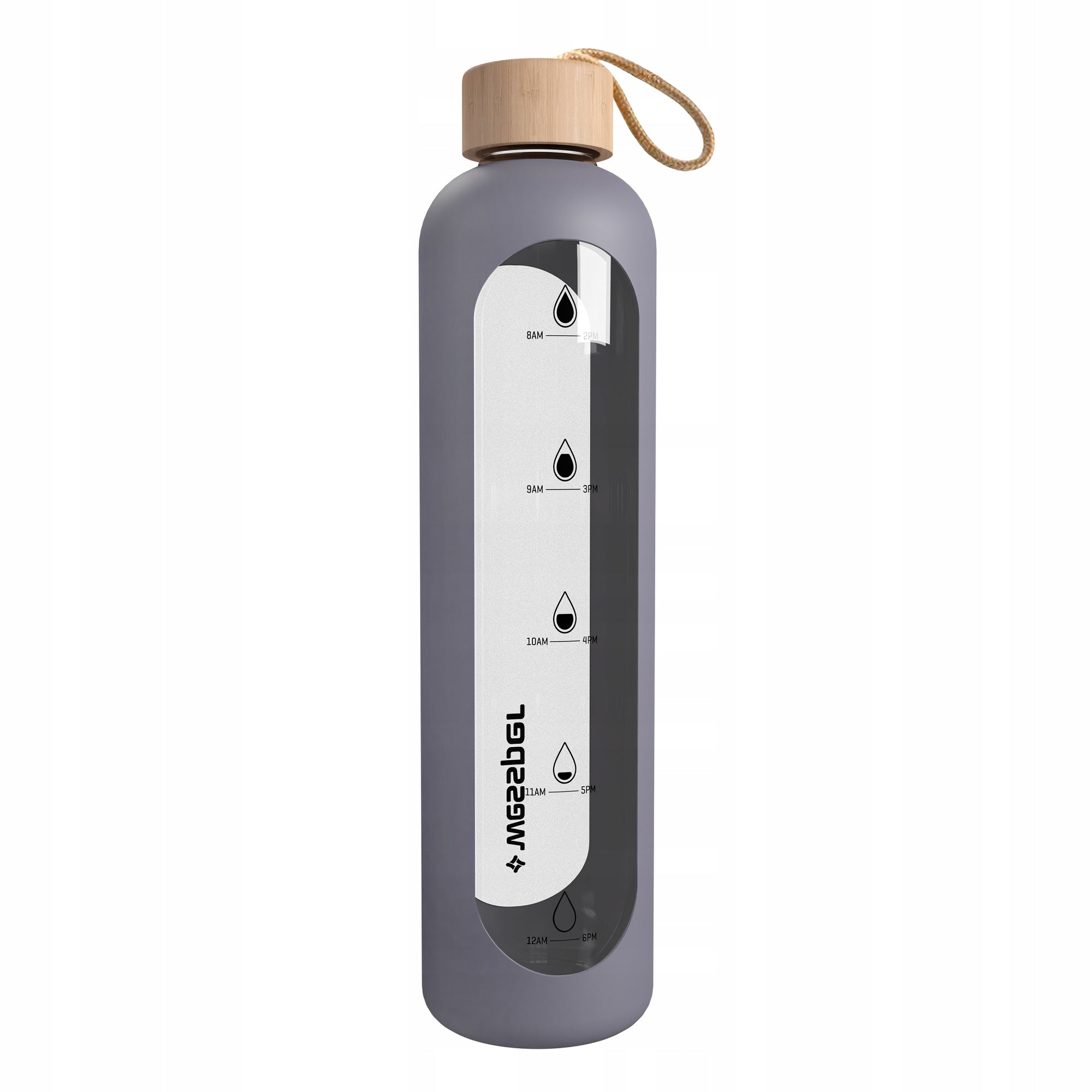 Glass bottle Wessper WES260-GR 1L removable grey silicone cover Brand Wessper