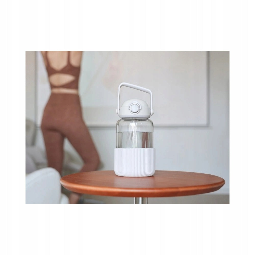 Glass bottle with straw 1 L water bottle Buydeem DG710 white Manufacturer code DG710