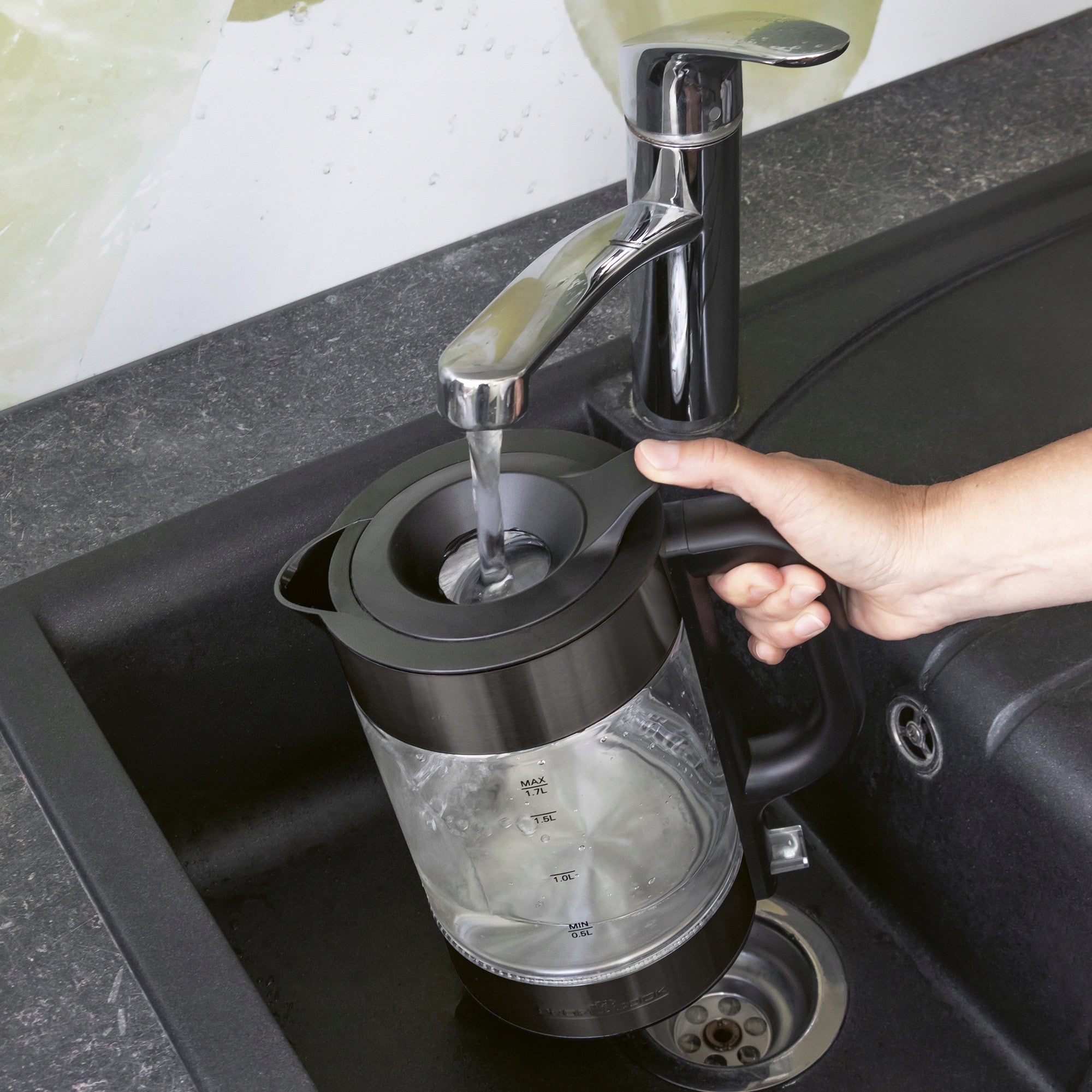 Glass electric kettle 1.7 L Glass ProfiCook PC-WKS (dark inox) Manufacturer code WKS501331