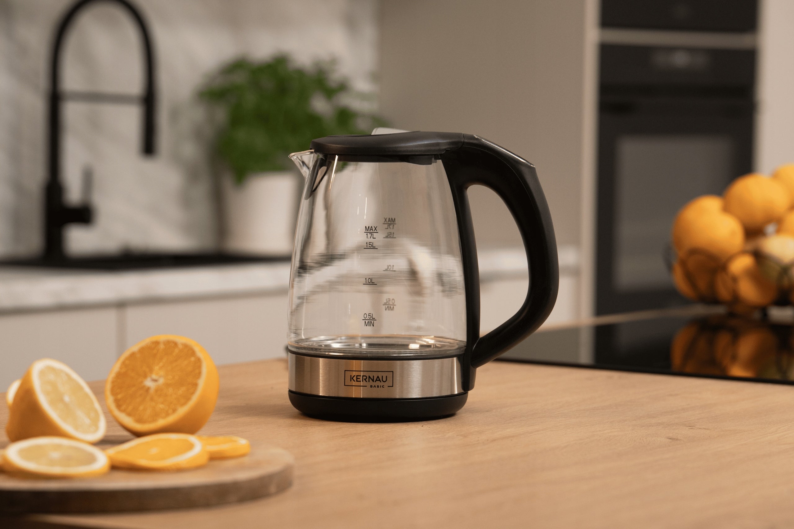 Glass electric kettle Kernau POWERFUL 2200W 1,7L Temperature control Power 2200 W