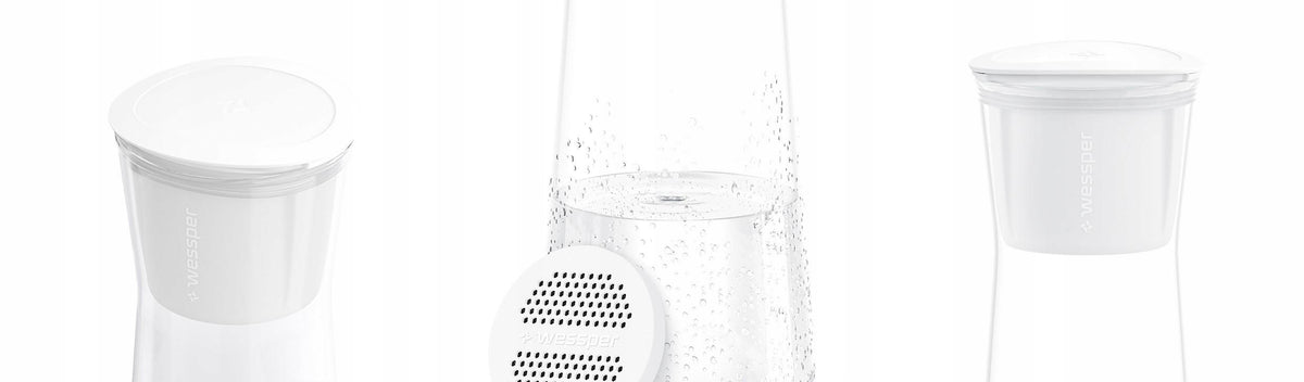 Glass filter carafe Wessper K1 BOROSCILICATE 1L + 5x water filter Brand Wessper
