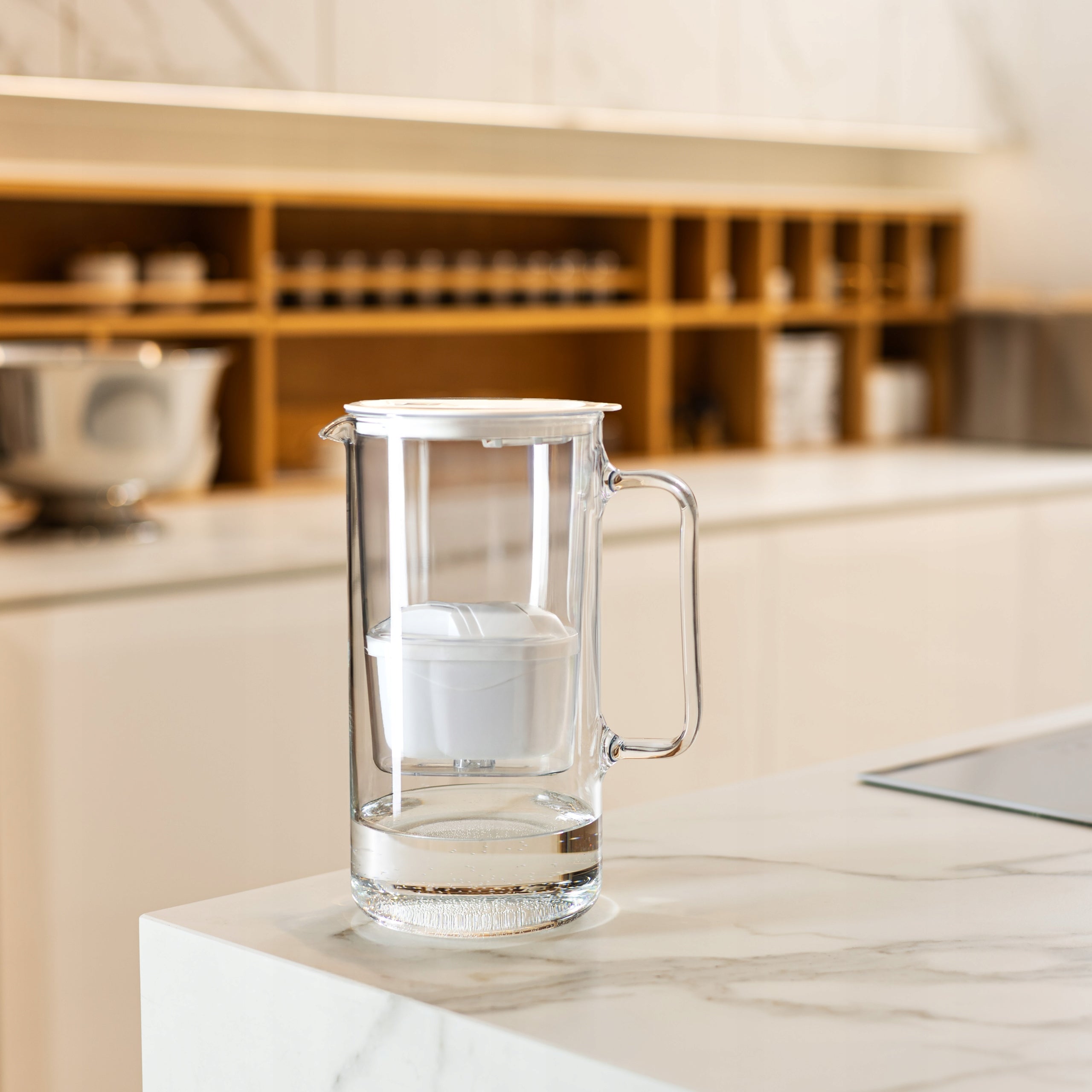 Glass filter jug 2L Wessper WES208-FF-WH MINI + filter indicator Model D4 Borosilicate Mini FutureFlow