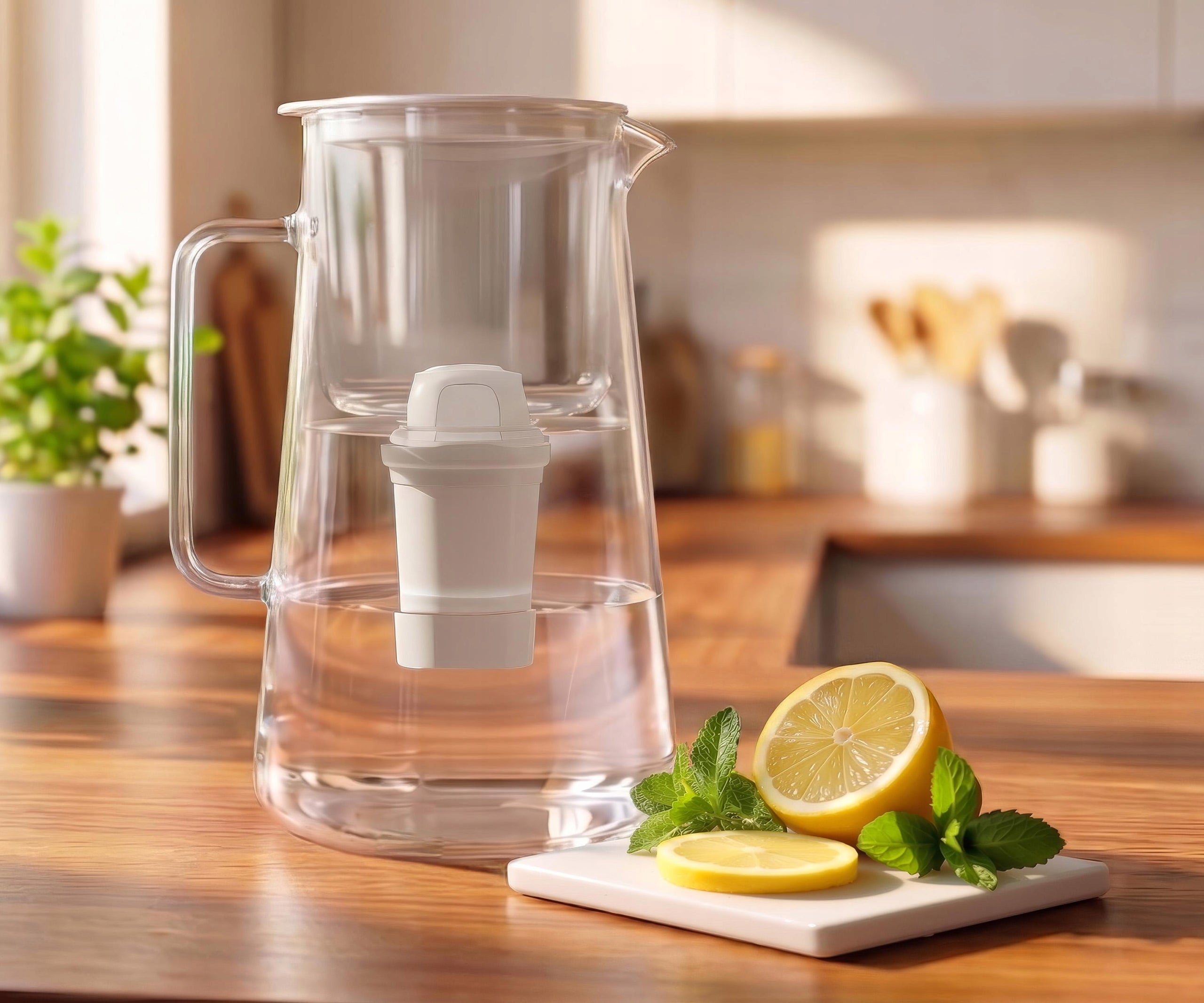 Glass filter jug AquaFloow ClassGlass 3 l white + Class filter Packaging status original