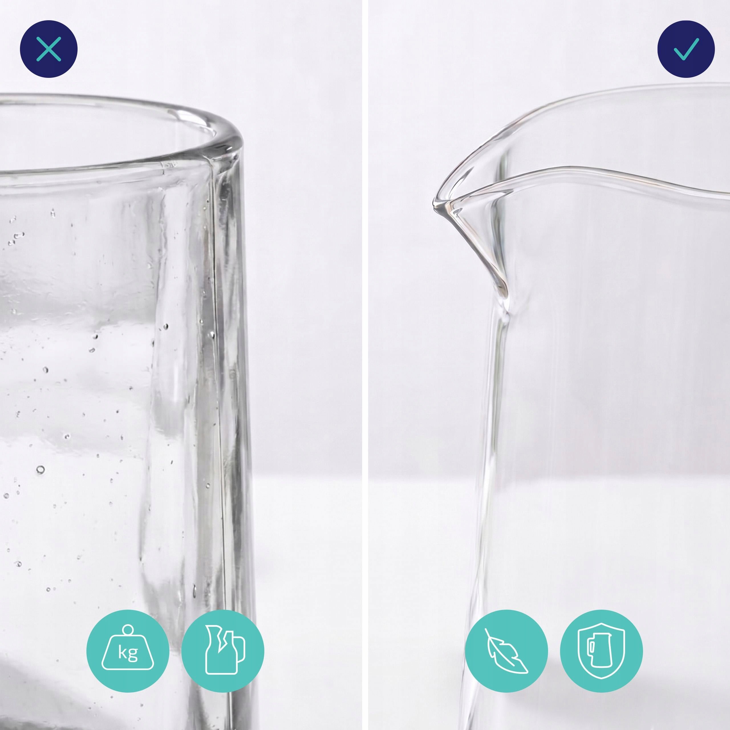 Glass filter jug AquaFloow MaxiGlass 3l white + 10x water filter Manufacturer code AF103-WH_9_AF01