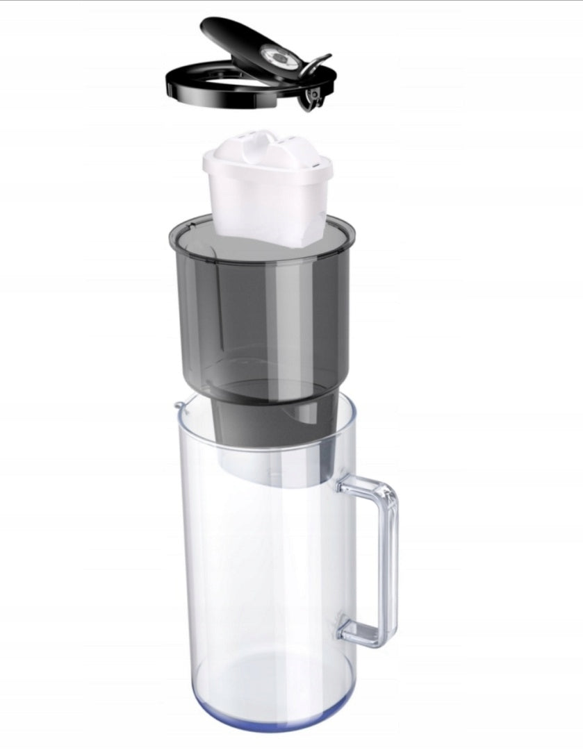Glass filter jug Aquaphor Glass 2,5l + 4 Maxfor+ BLACK Brand Aquaphor