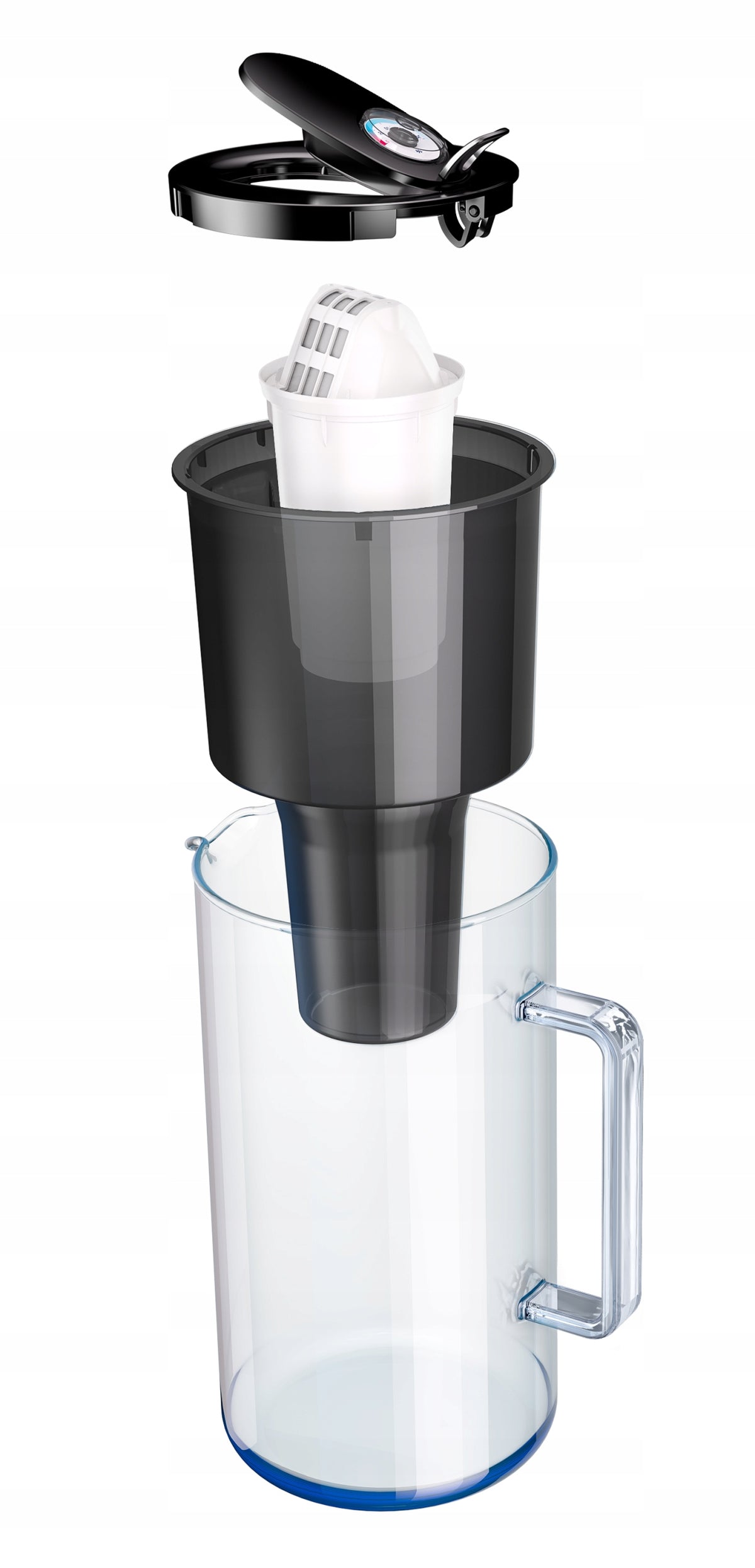Glass filter jug Aquaphor Nord 2,5l + 7 cartridges A5 (350L), black Manufacturer code NORD C