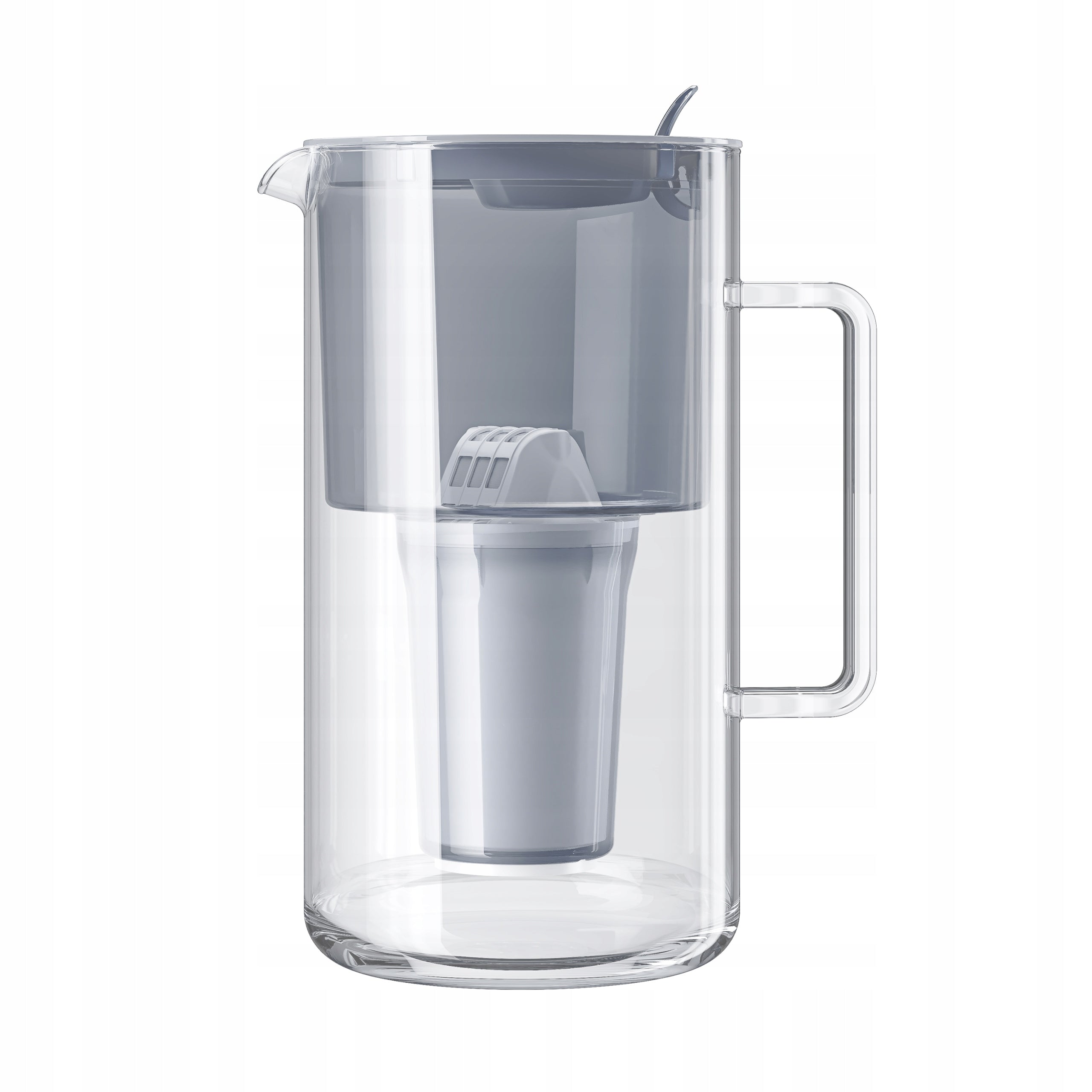 Glass filter jug Aquaphor Nord 2,5l with cartridge A5 (350l), grey Product height 30 cm