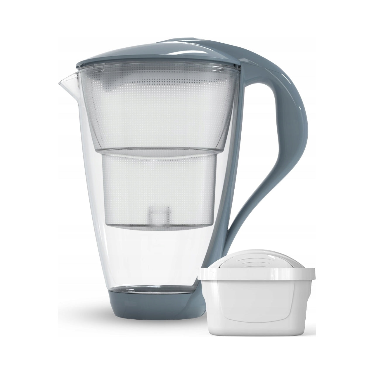 Glass filter jug Dafi CRYSTAL steel 2L with Unimax filter