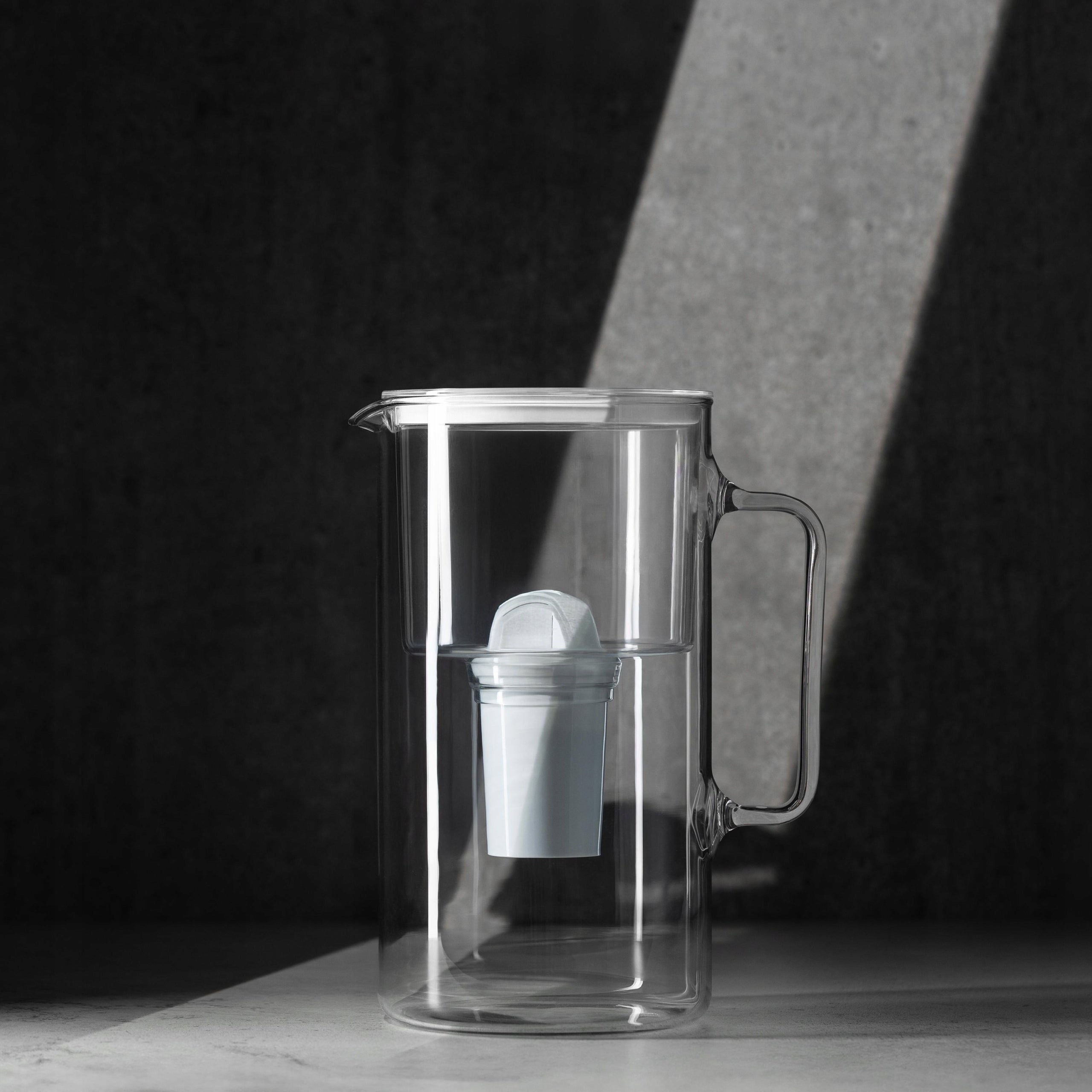 Glass filter jug Wessper 3l White + 5x Aquaclassic filter Packaging status original