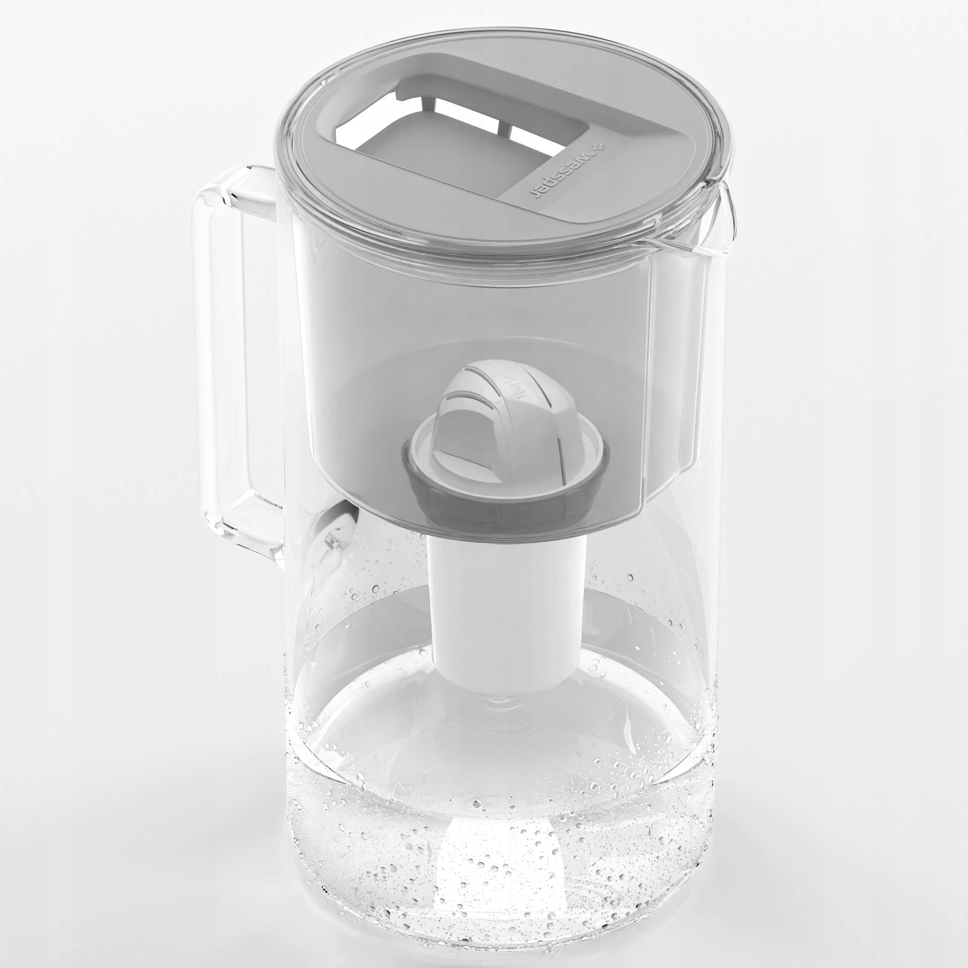 Glass filter jug Wessper D2 BOROSILICATE 3l + AquaClassic filter Manufacturer code WES202-GR